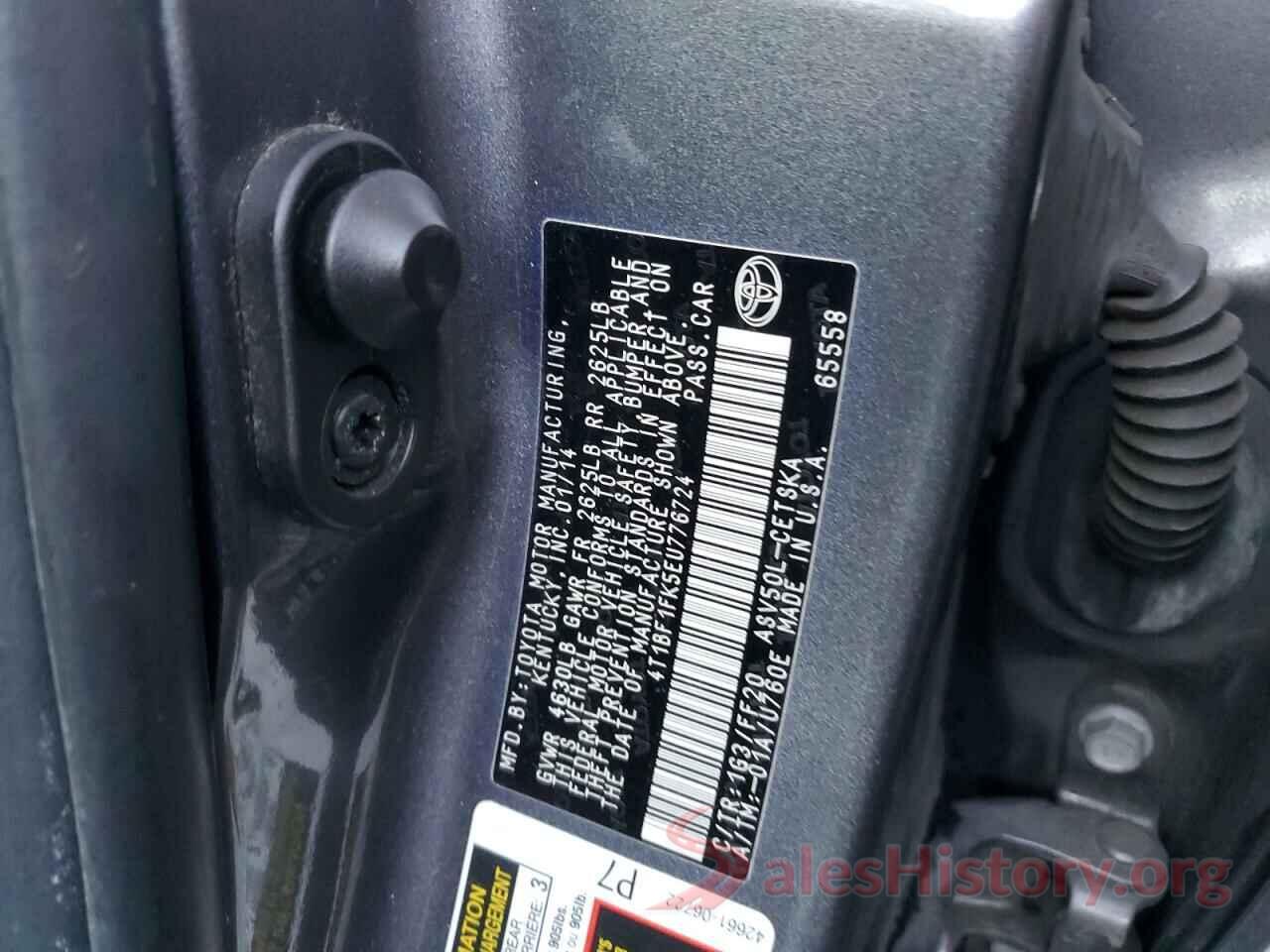 4T1BF1FK5EU776724 2014 TOYOTA CAMRY