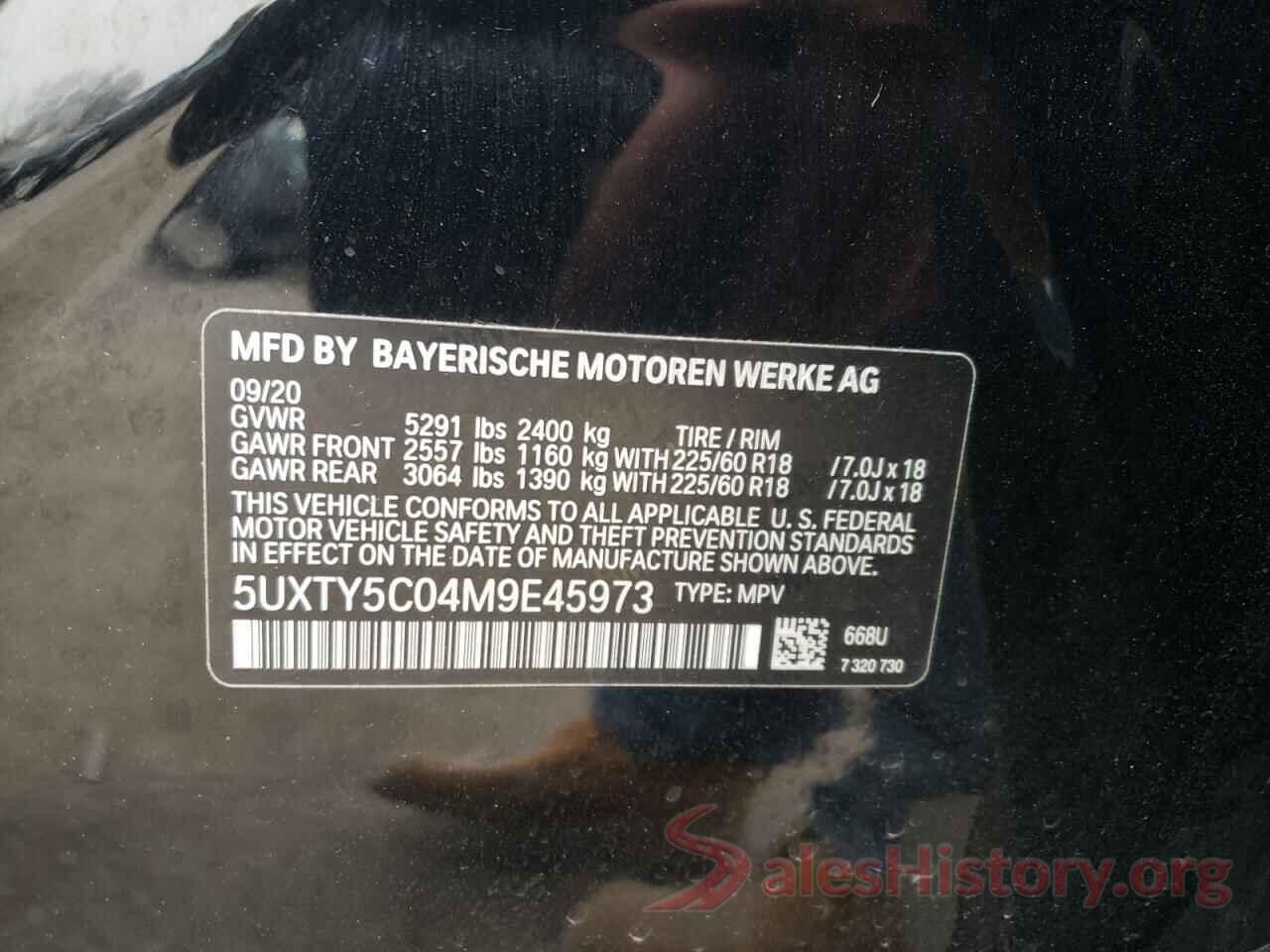 5UXTY5C04M9E45973 2021 BMW X3