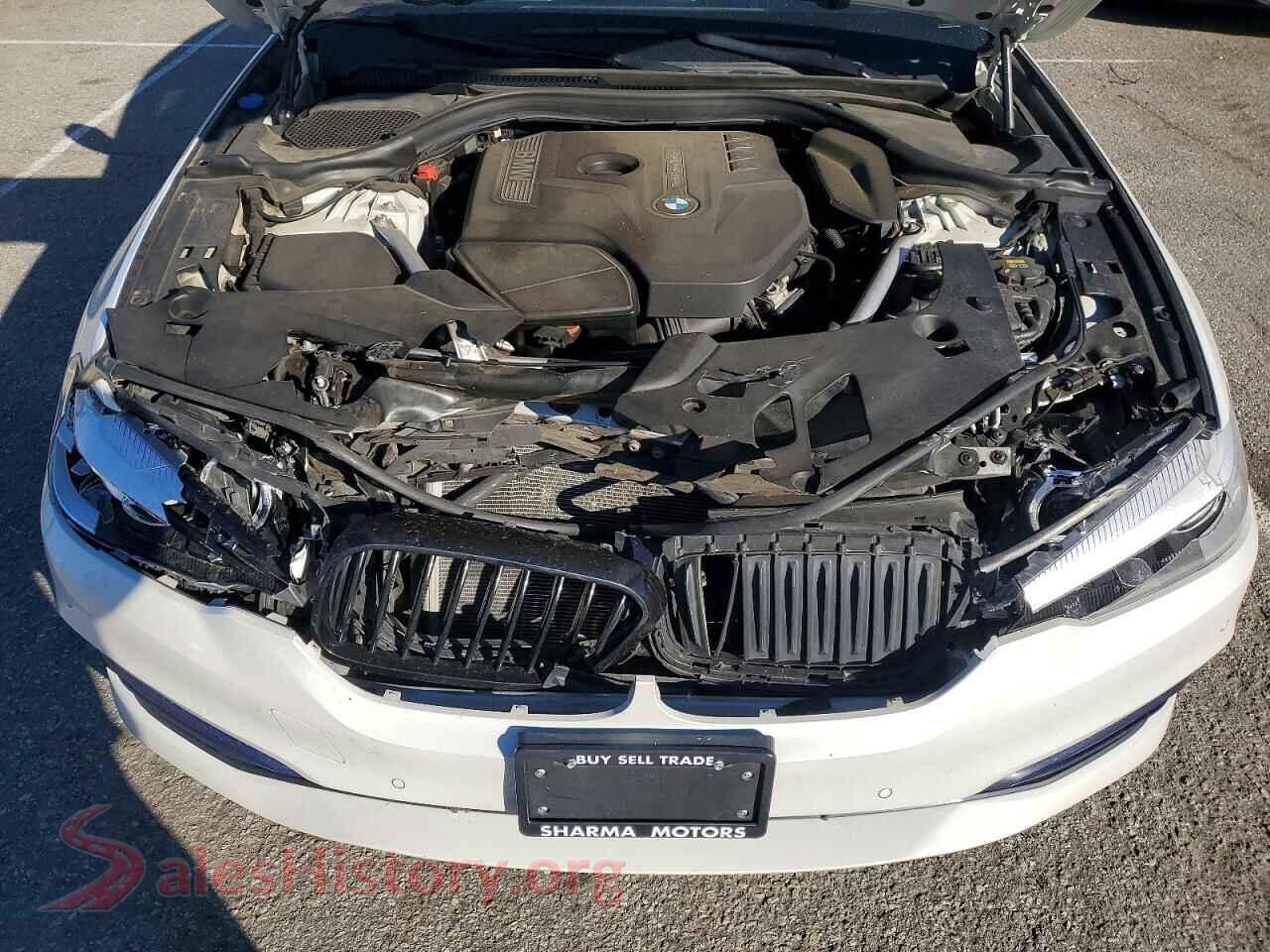 2018 BMW 5 SERIES VIN WBAJA5C54JWA37749, VIN plate