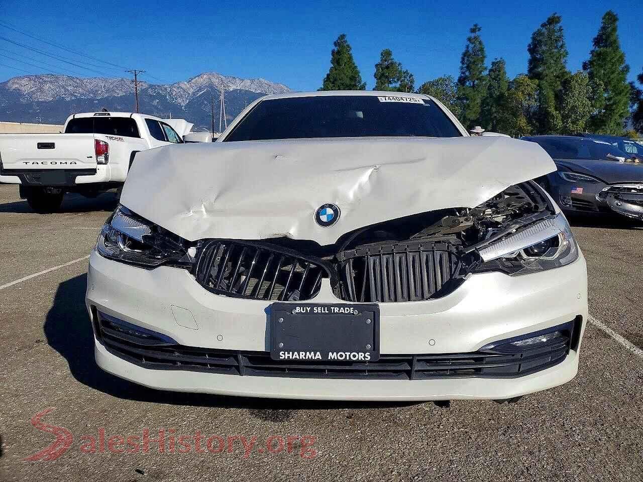 2018 BMW 5 SERIES VIN WBAJA5C54JWA37749, rear view