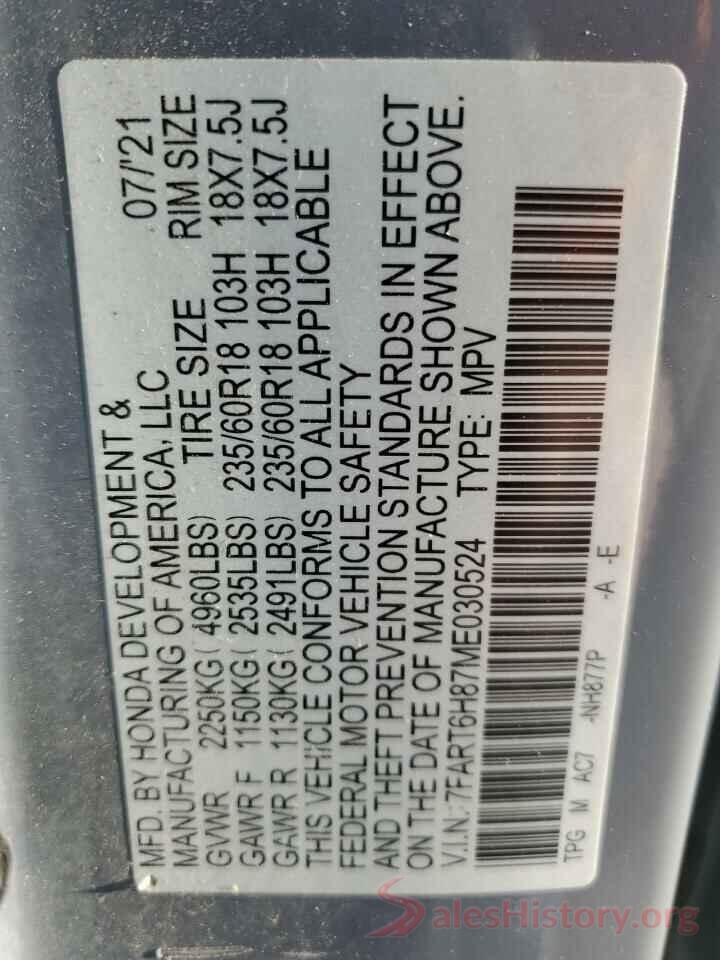 7FART6H87ME030524 2021 HONDA CRV