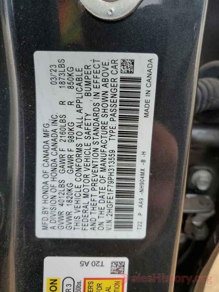 2HGFE1F79PH313559 2023 HONDA CIVIC