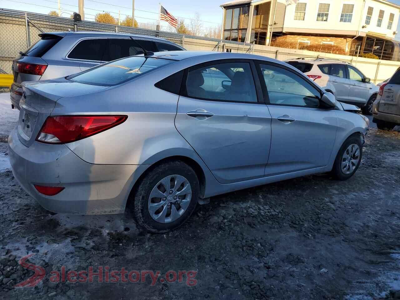 2017 HYUNDAI ACCENT VIN KMHCT4AE8HU310161, right side view