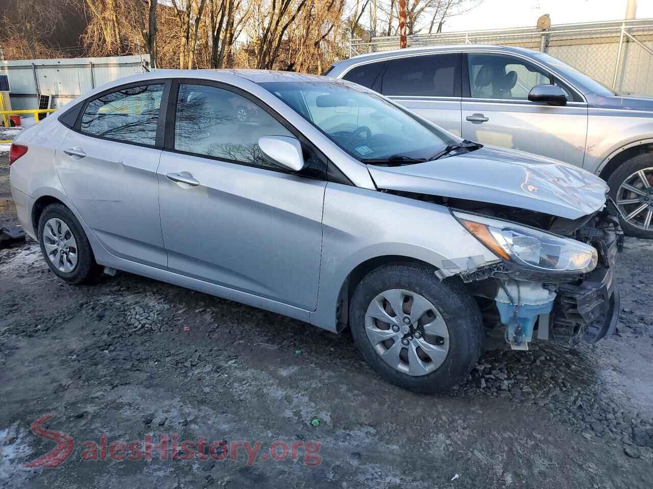 2017 HYUNDAI ACCENT VIN KMHCT4AE8HU310161, rear 3/4 view