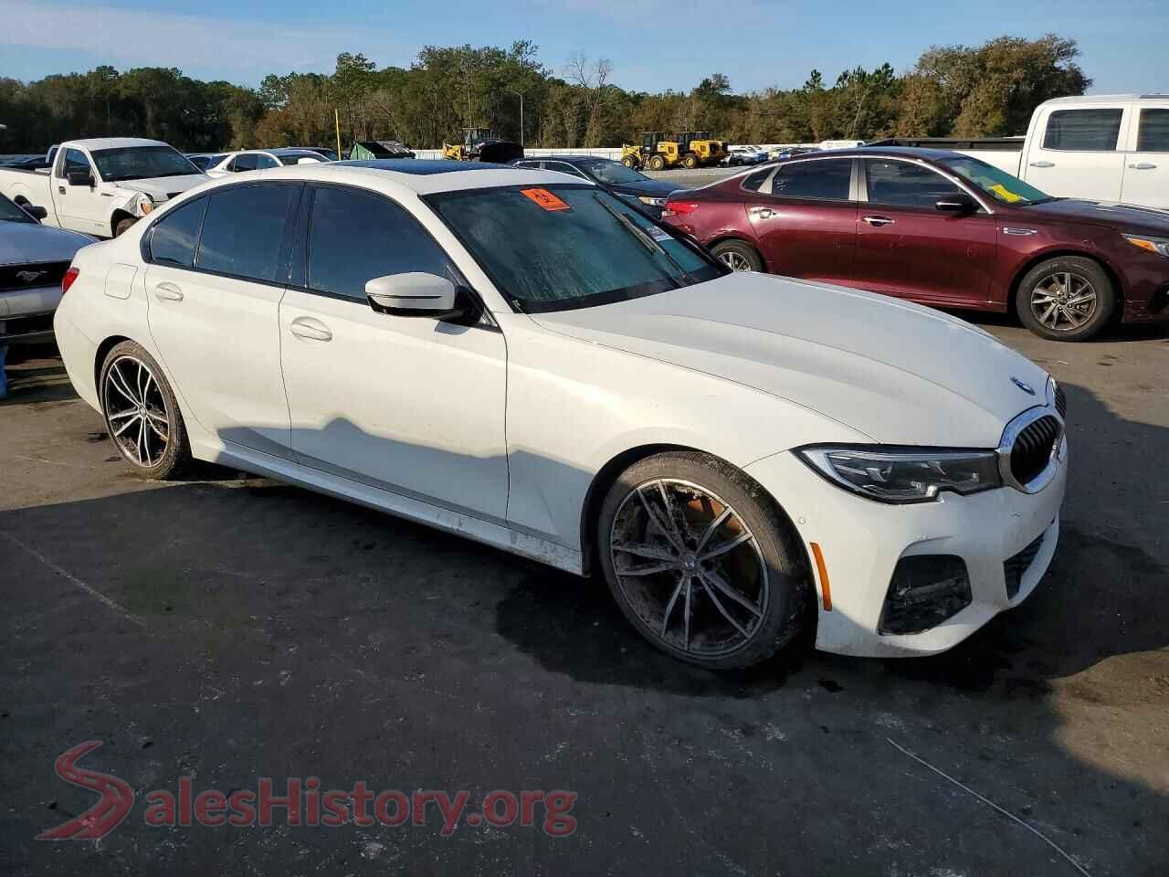 2021 BMW 3 SERIES VIN 3MW5R1J08M8B59146, rear 3/4 view