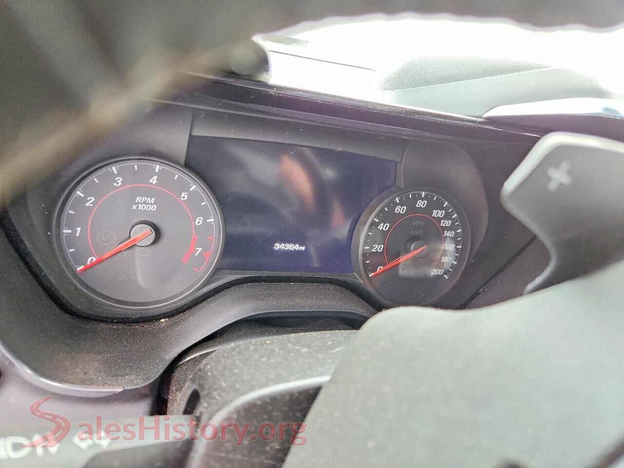 2019 CHEVROLET CAMARO VIN 1G1FH1R70K0145706, interior center console