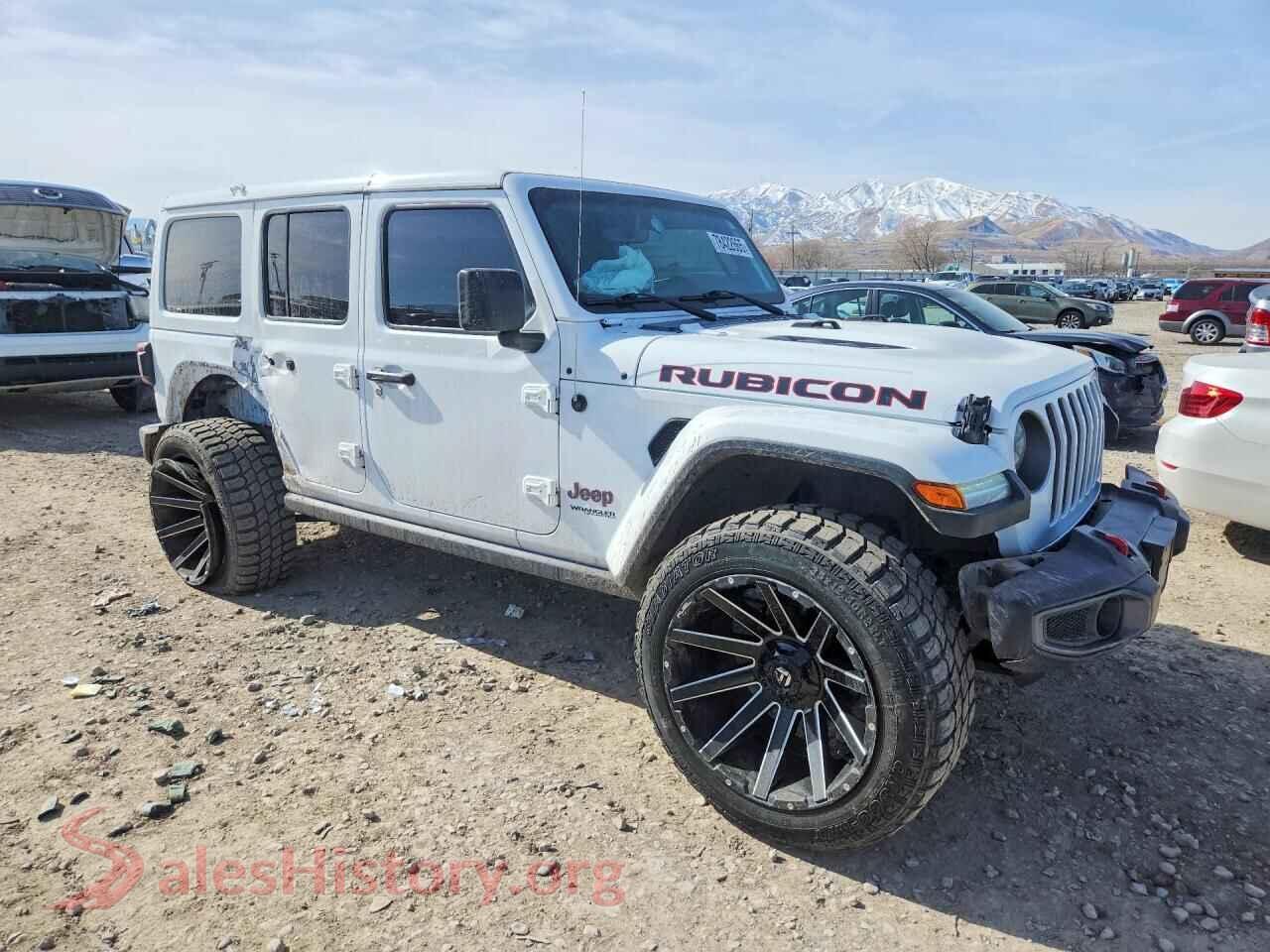 2019 JEEP WRANGLER VIN 1C4HJXFN5KW522666, rear 3/4 view