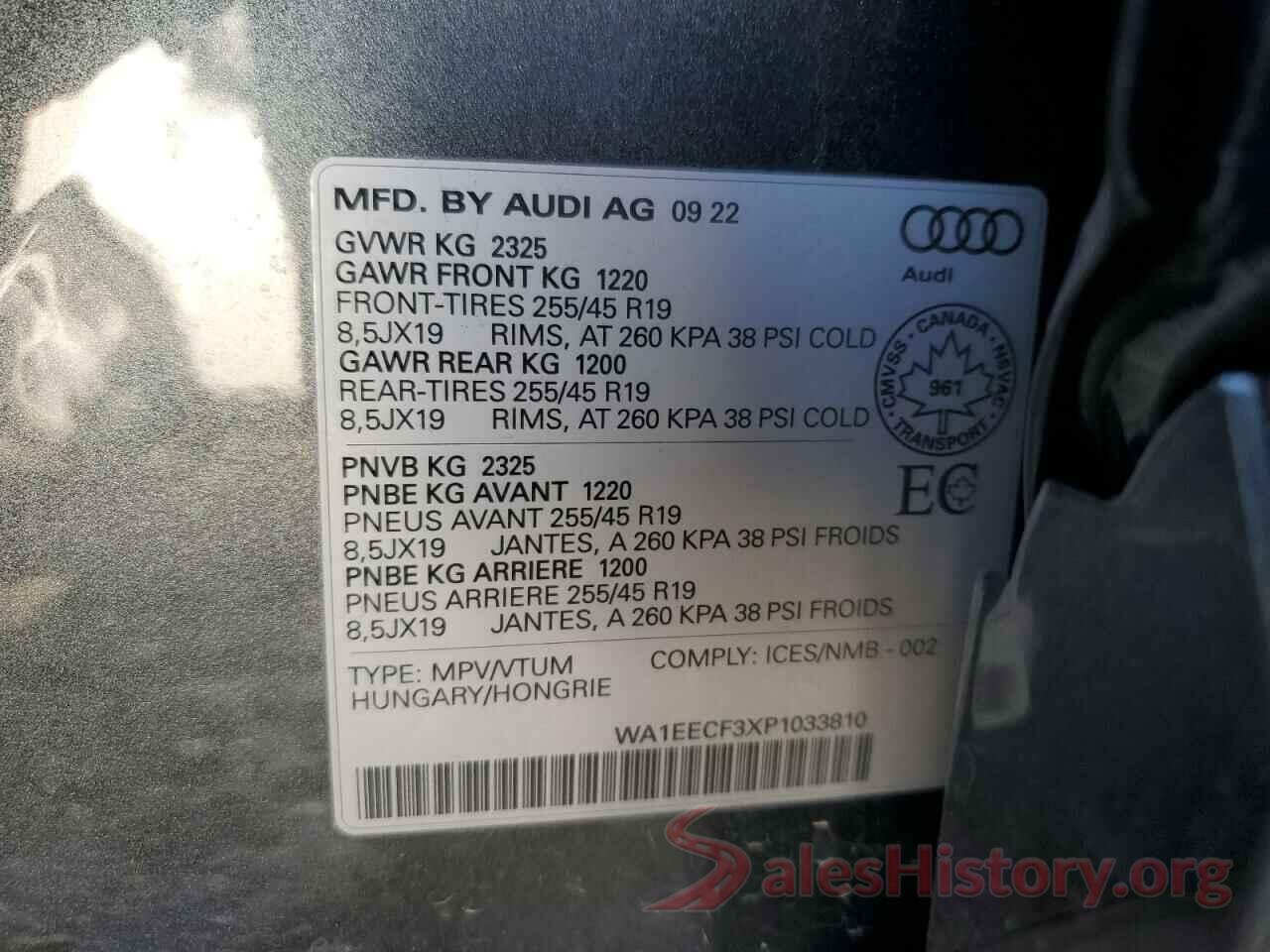 WA1EECF3XP1033810 2023 AUDI Q3