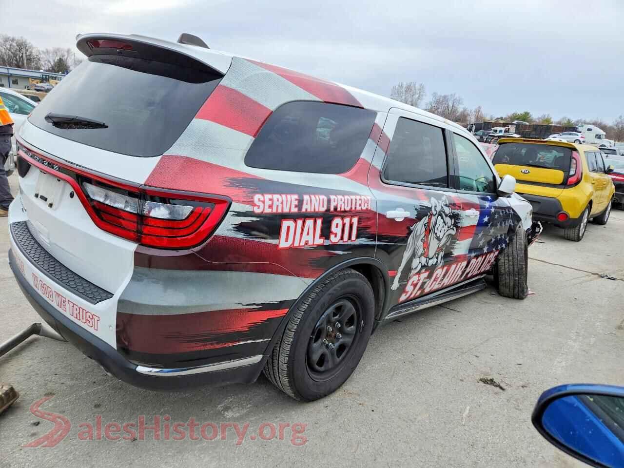 2021 DODGE DURANGO VIN 1C4SDJFT2MC659433, right side view