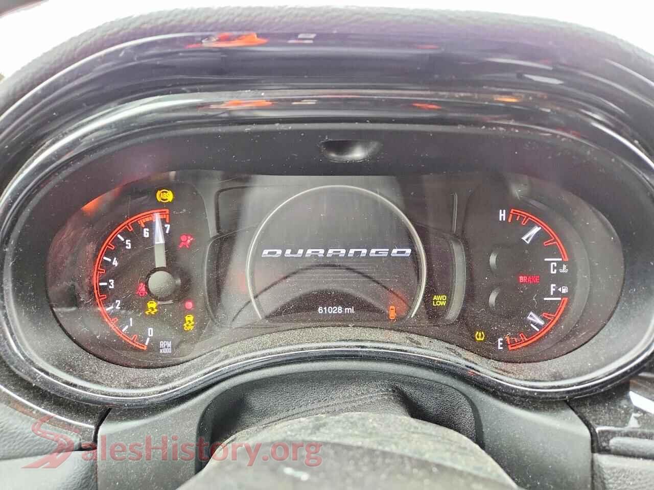 2021 DODGE DURANGO VIN 1C4SDJFT2MC659433, interior center console