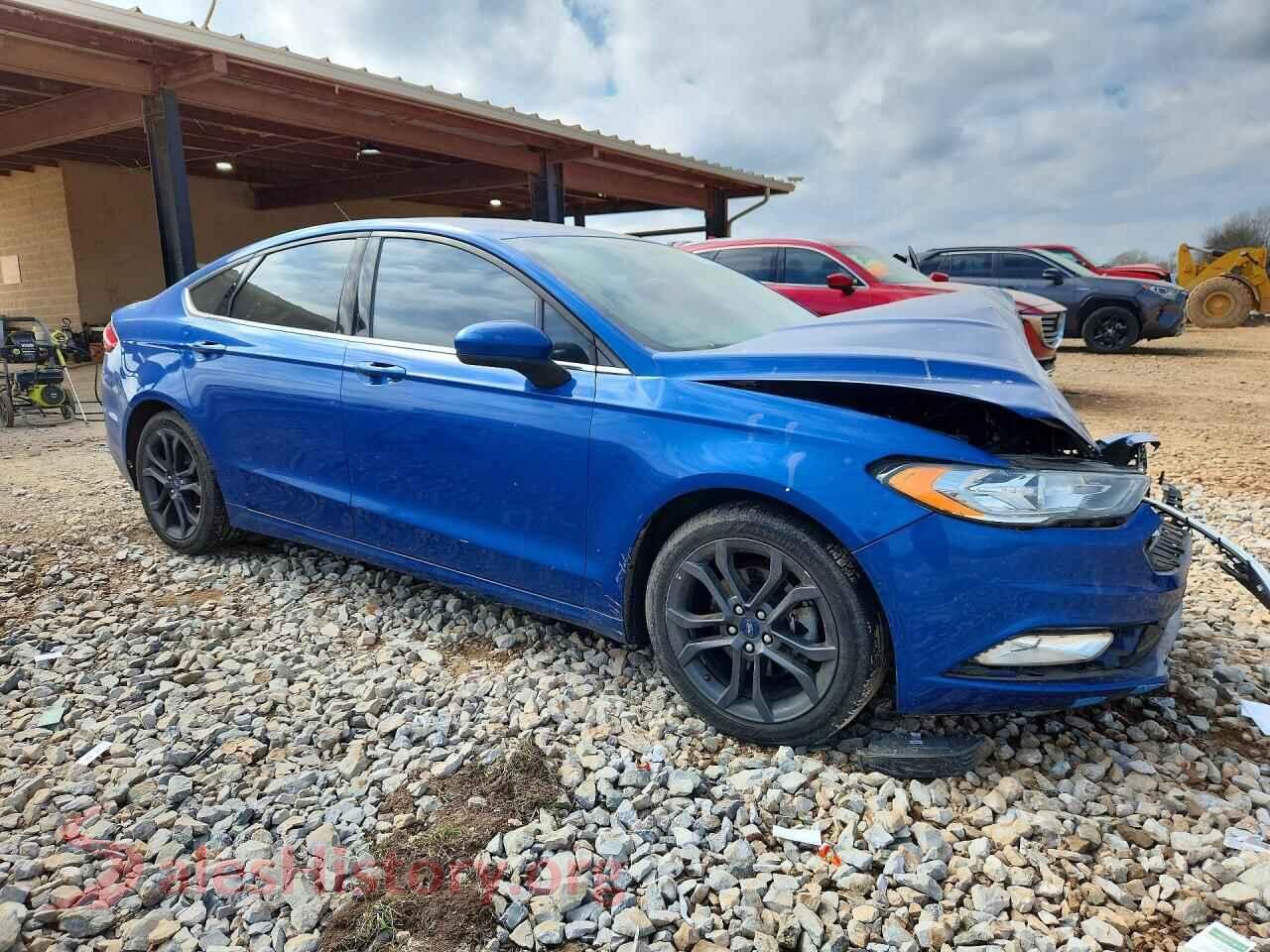 2018 FORD FUSION VIN 3FA6P0H76JR164643, rear 3/4 view