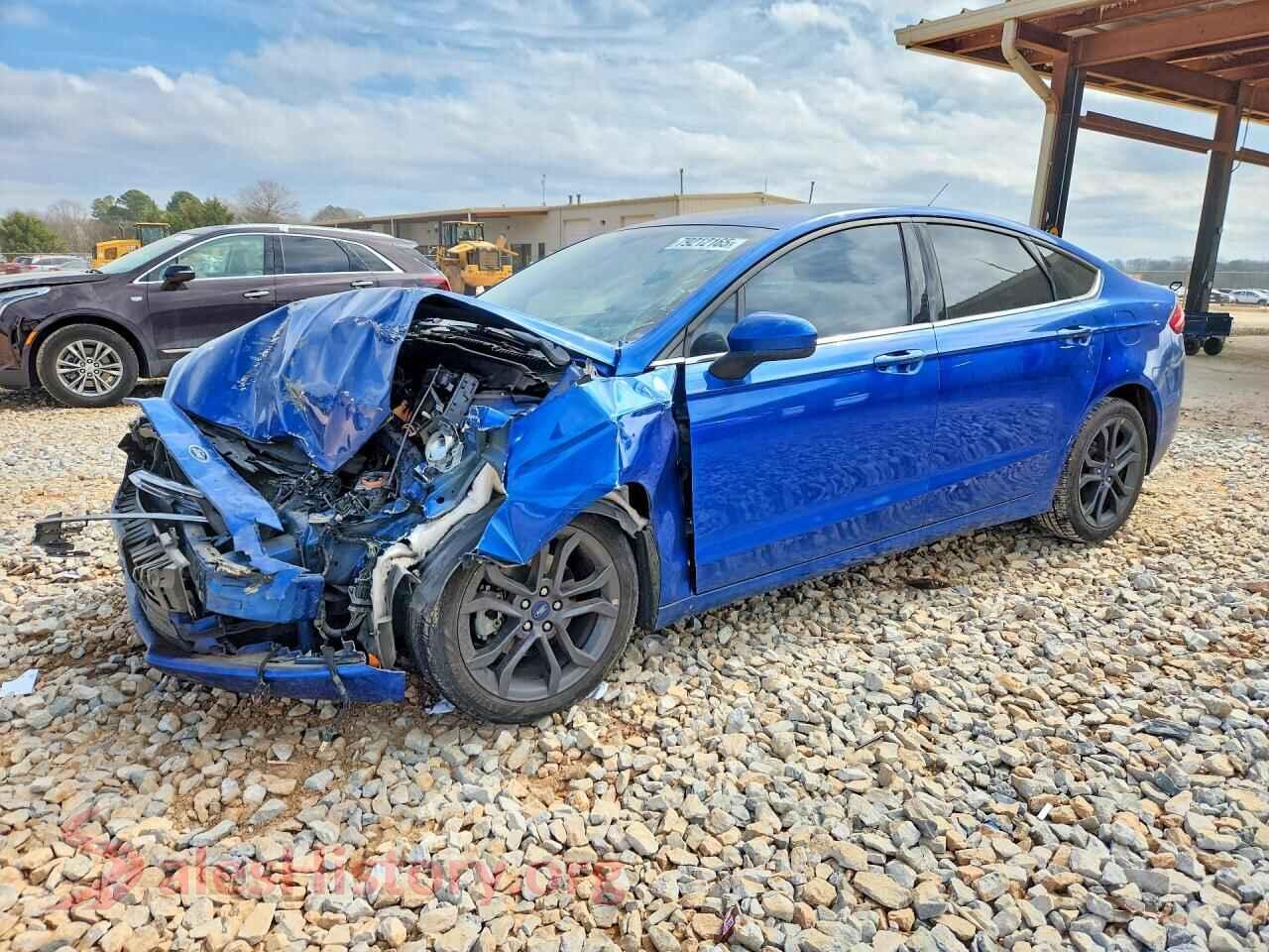2018 FORD FUSION VIN 3FA6P0H76JR164643, front 3/4 view