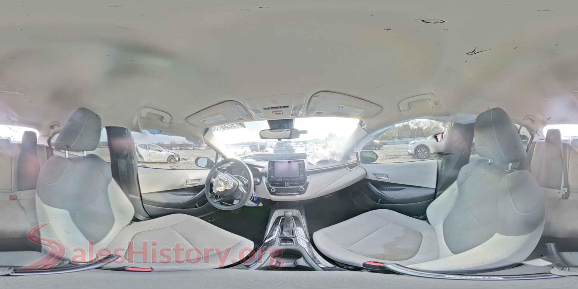 2021 TOYOTA COROLLA VIN 5YFEPMAE2MP193556, damage close-up