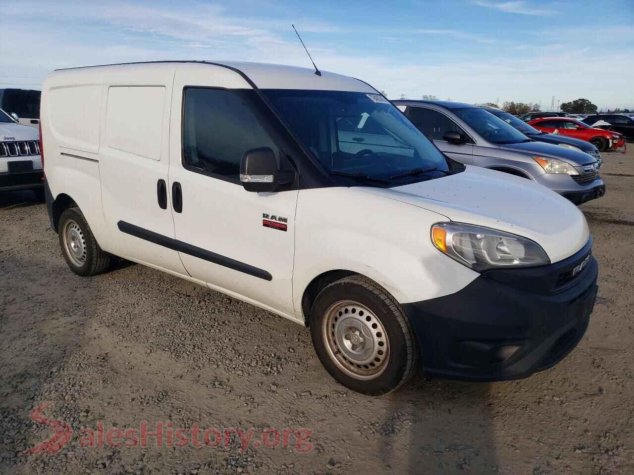 2019 RAM PROMASTER VIN ZFBHRFAB0K6M24809, rear 3/4 view