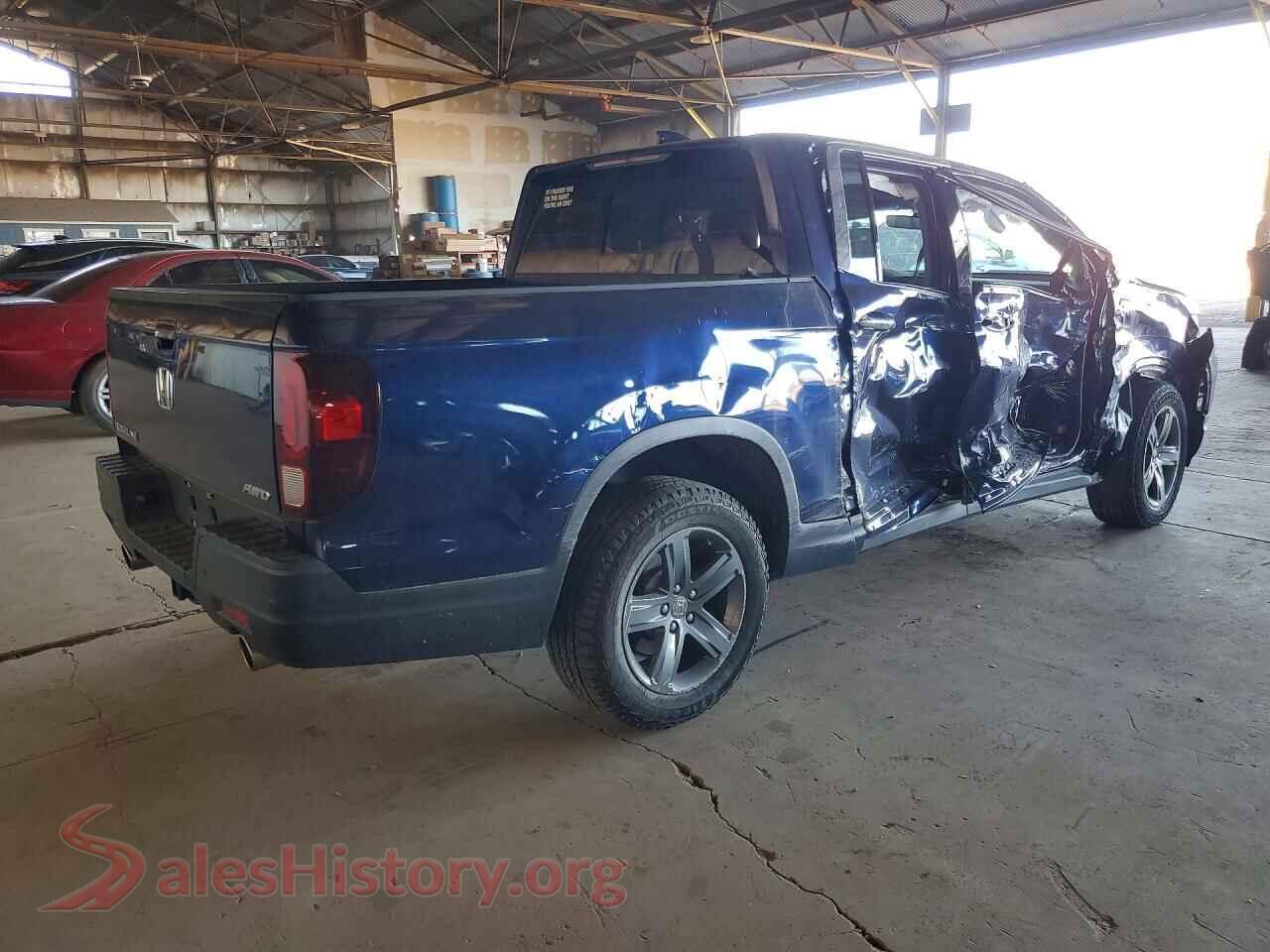 2022 HONDA RIDGELINE VIN 5FPYK3F74NB039032, right side view