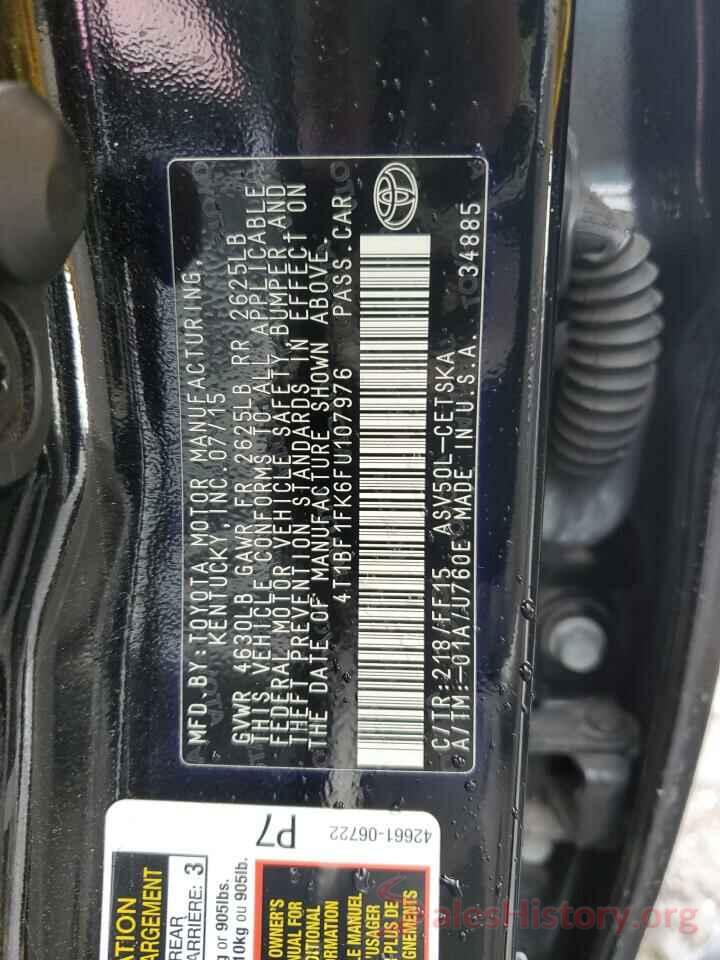 4T1BF1FK6FU107976 2015 TOYOTA CAMRY