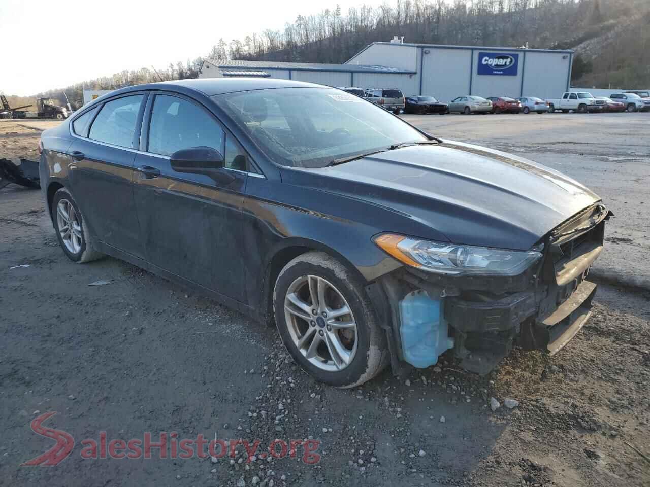 2018 FORD FUSION VIN 3FA6P0HD9JR256173, rear 3/4 view