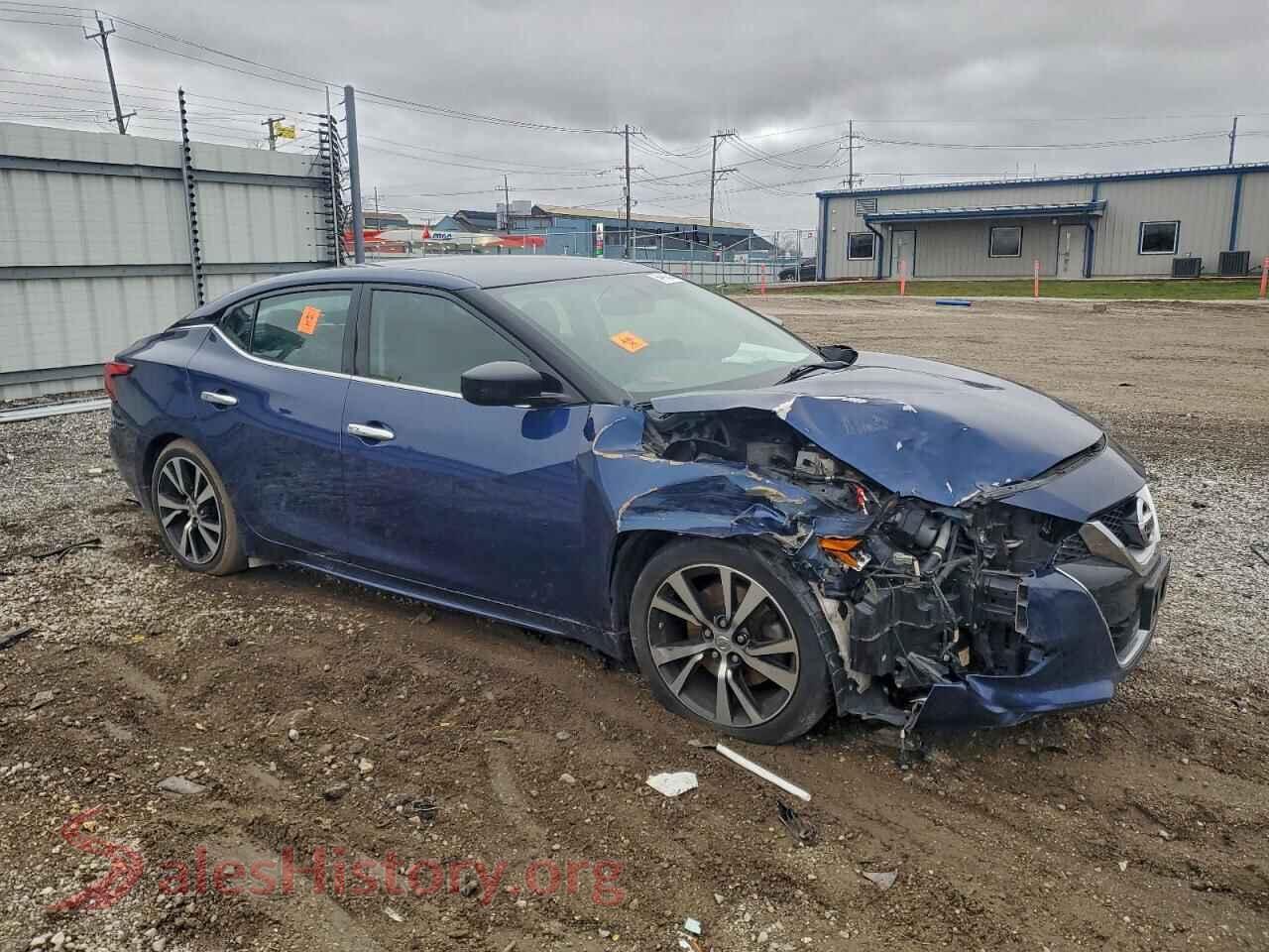 2017 NISSAN MAXIMA VIN 1N4AA6AP5HC444426, rear 3/4 view