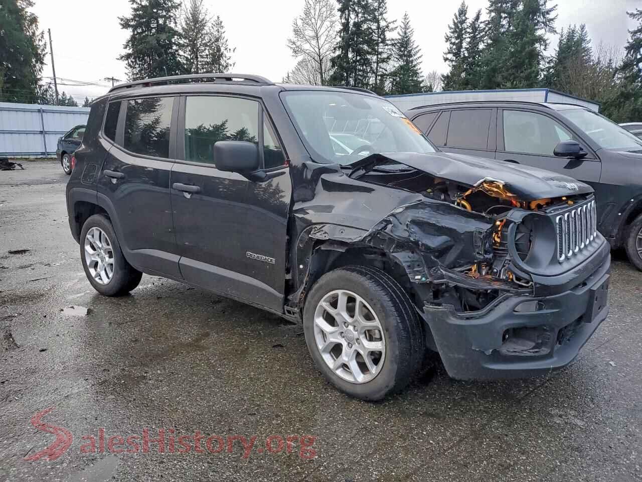 2018 JEEP RENEGADE VIN ZACCJBAB1JPJ06620, rear 3/4 view