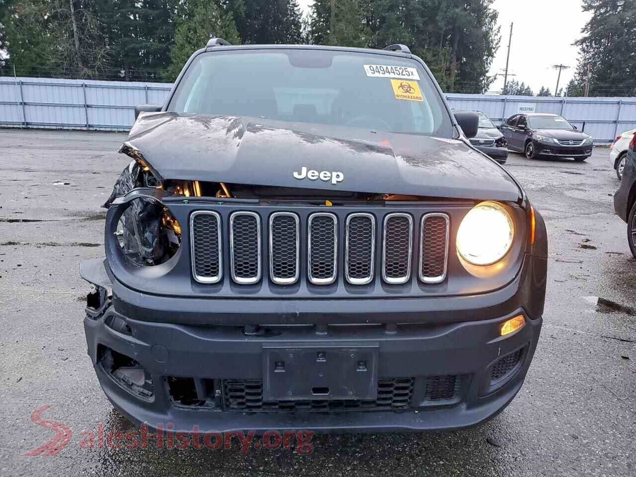 2018 JEEP RENEGADE VIN ZACCJBAB1JPJ06620, rear view