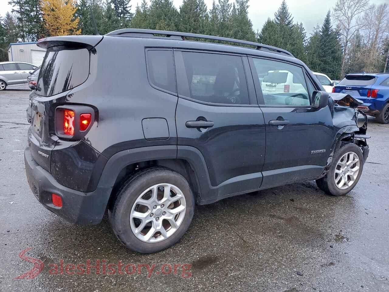 2018 JEEP RENEGADE VIN ZACCJBAB1JPJ06620, right side view