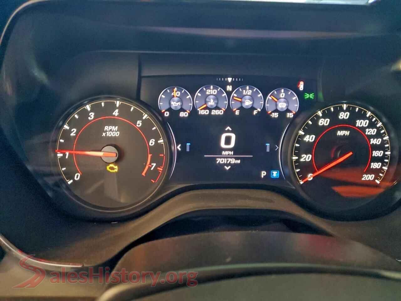 2020 CHEVROLET CAMARO VIN 1G1FK1R6XL0134206, interior center console