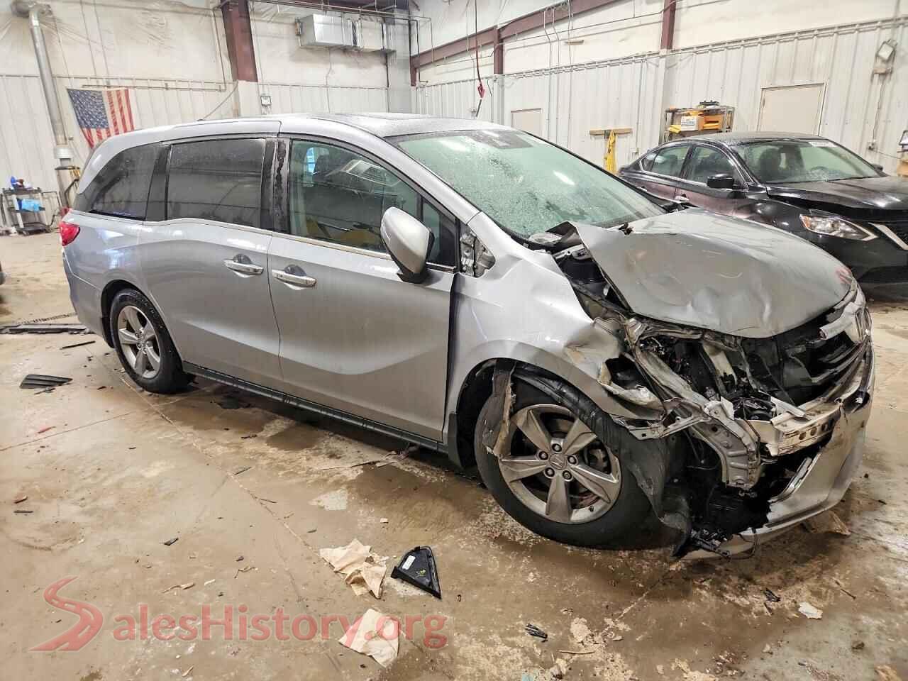2019 HONDA ODYSSEY VIN 5FNRL6H73KB104439, rear 3/4 view