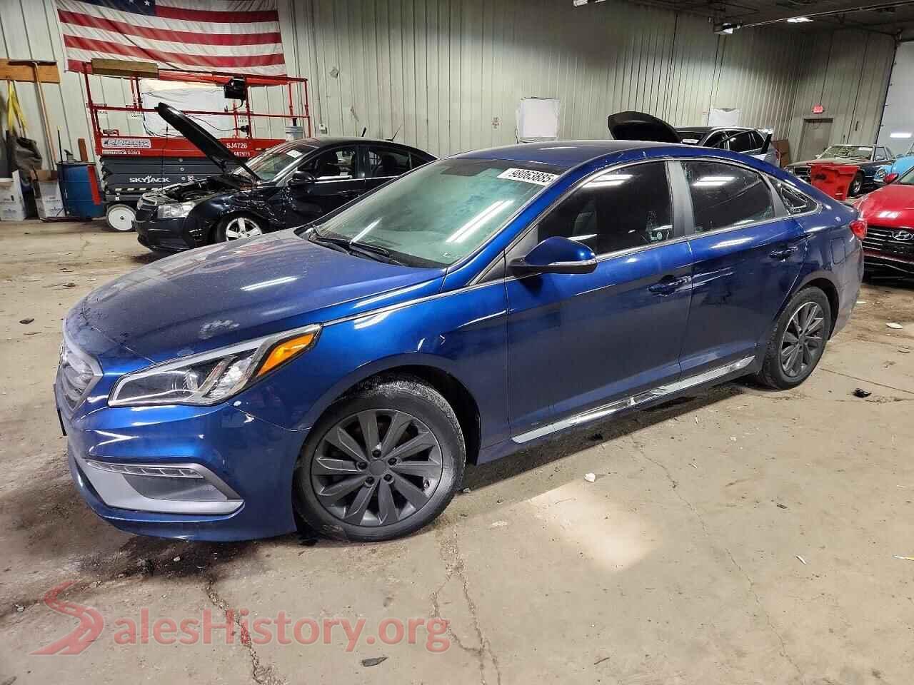 2017 HYUNDAI SONATA VIN 5NPE34AF4HH528226, auction photo