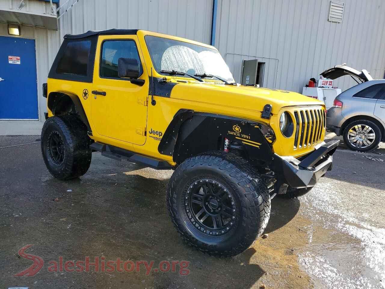2019 JEEP WRANGLER VIN 1C4GJXAN0KW501081, rear 3/4 view
