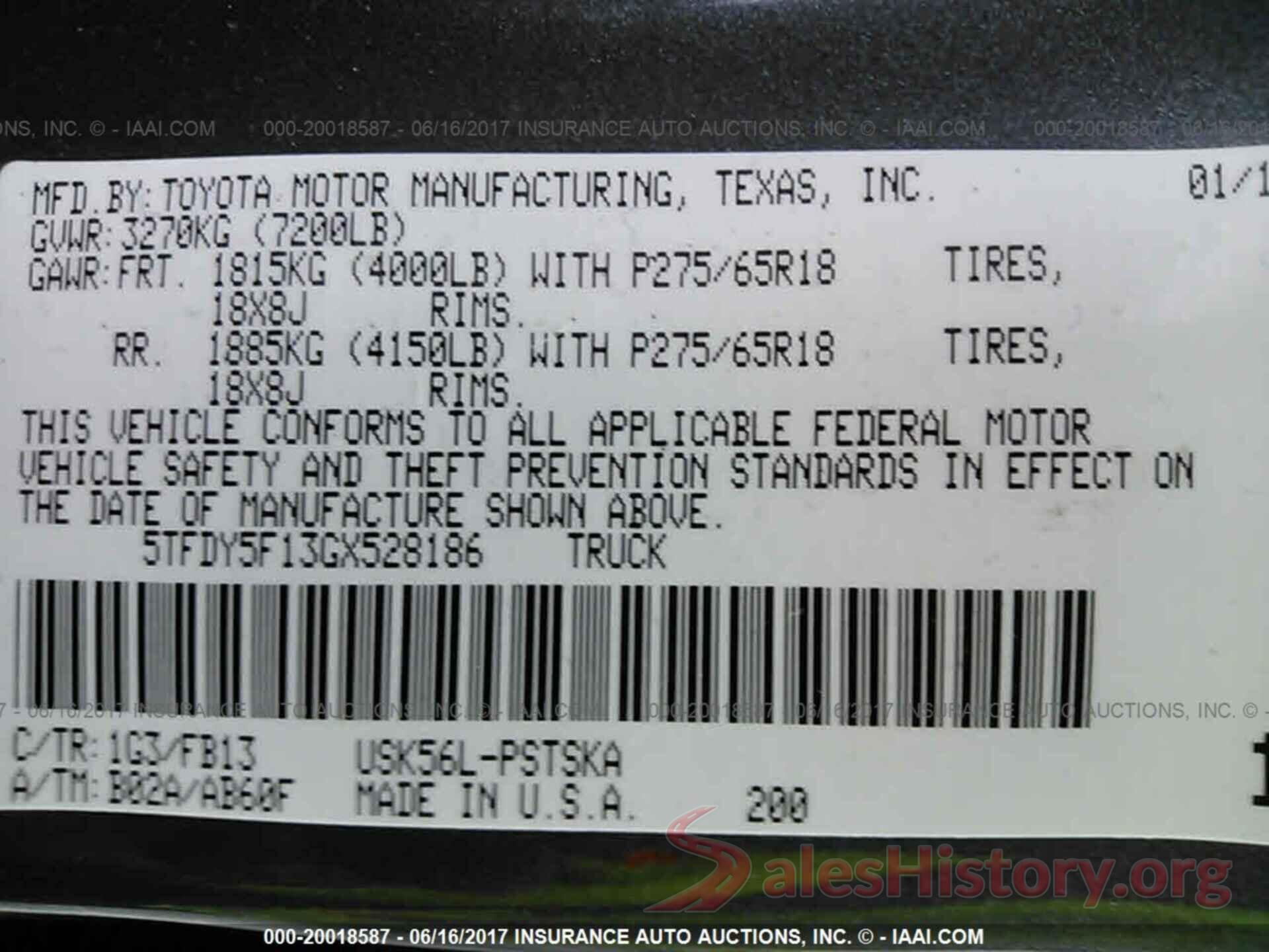 5TFDY5F13GX528186 2016 Toyota Tundra