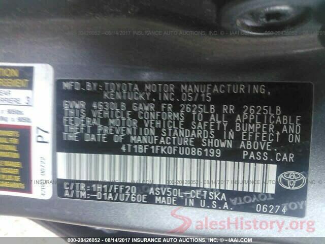 4T1BF1FK0FU086199 2015 TOYOTA CAMRY