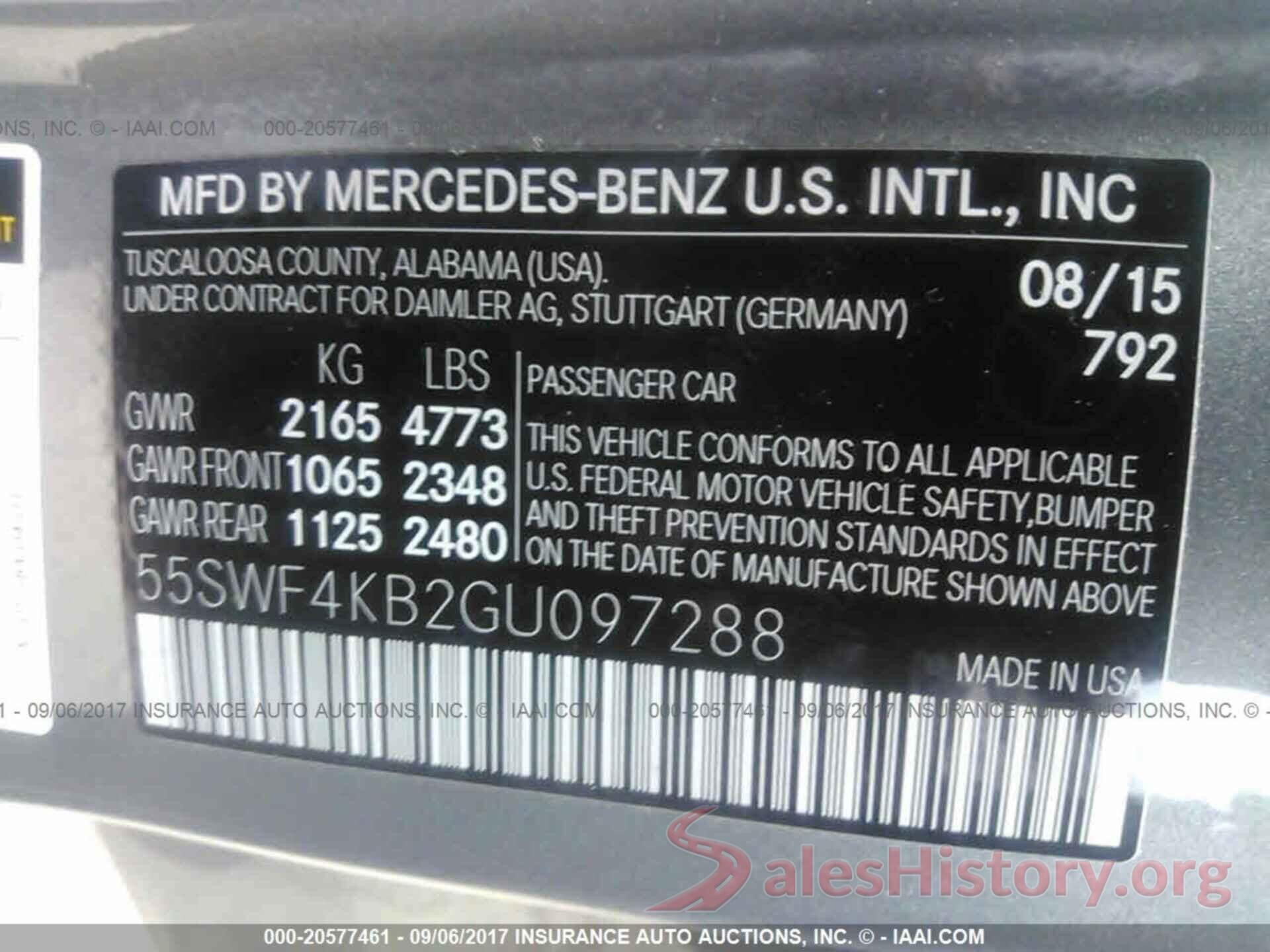 55SWF4KB2GU097288 2016 Mercedes-benz C