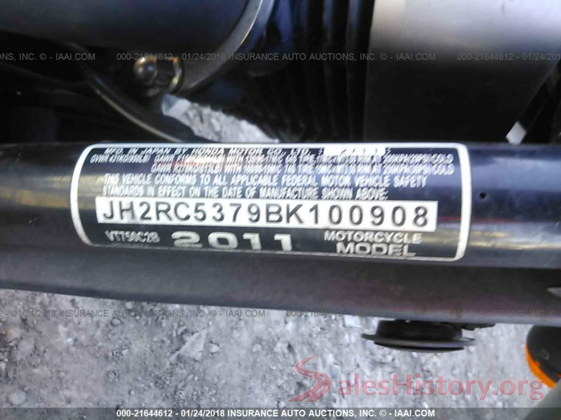 JH2RC5379BK100908 2011 Honda Vt750