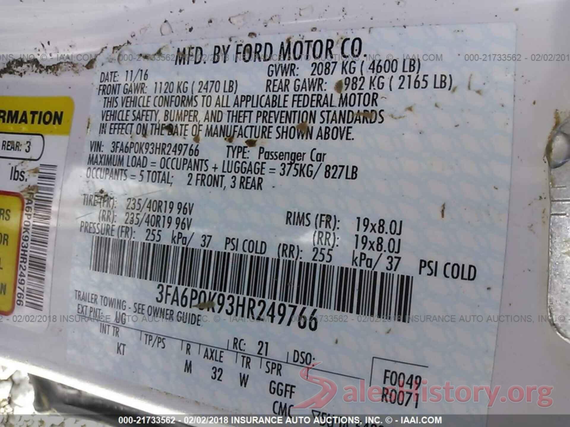 3FA6P0K93HR249766 2017 Ford Fusion