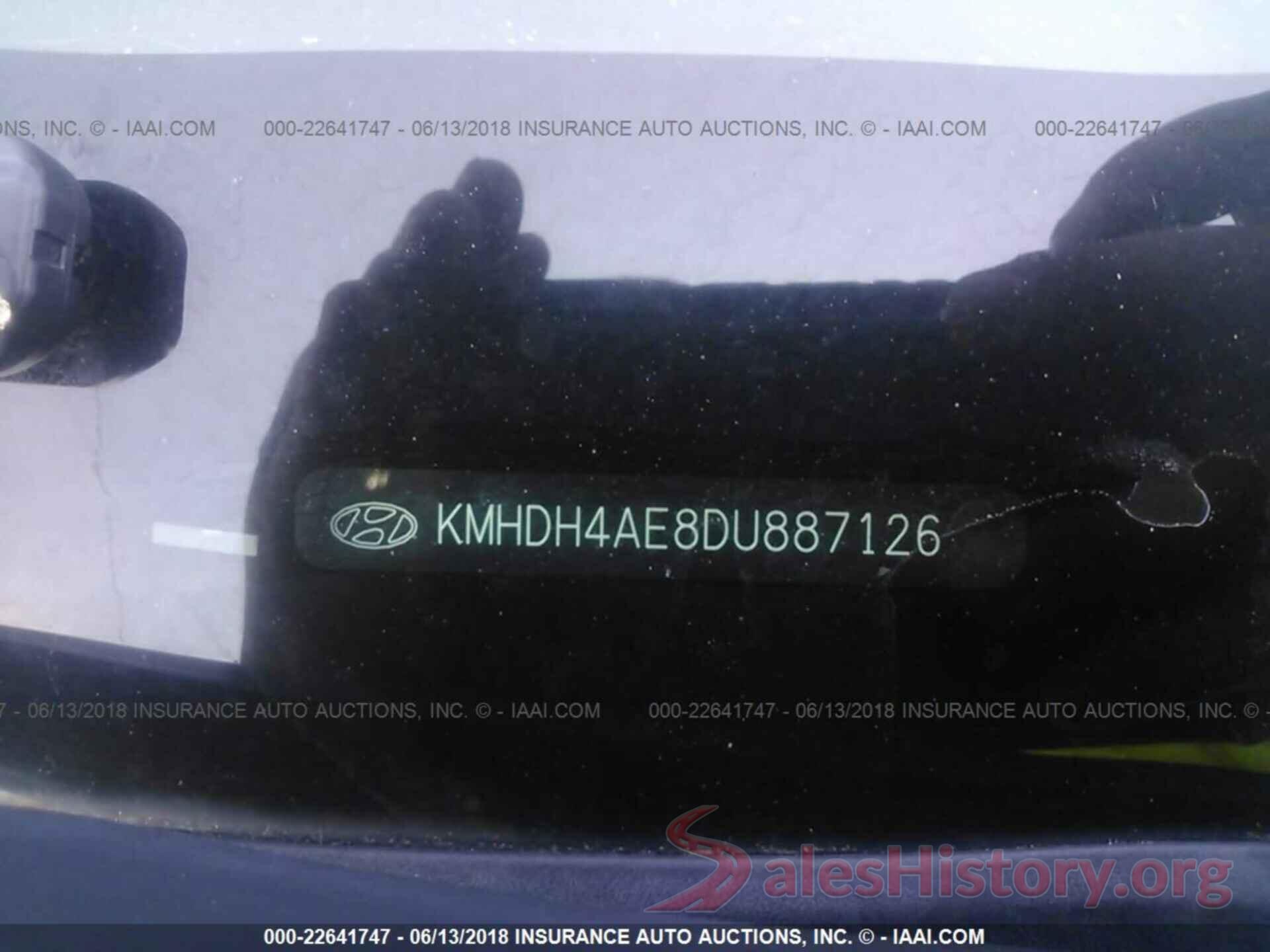 KMHDH4AE8DU887126 2013 Hyundai Elantra