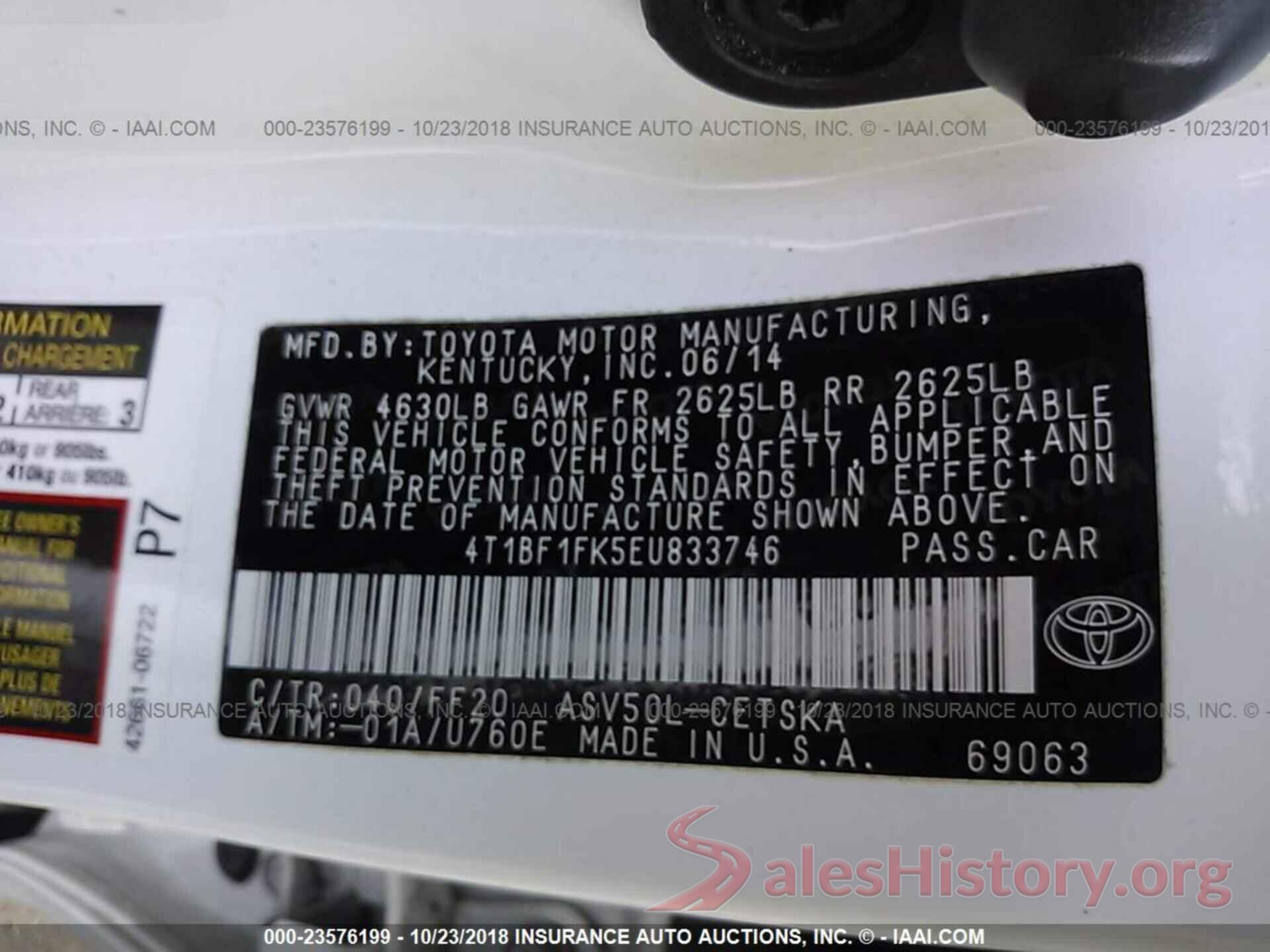 4T1BF1FK5EU833746 2014 Toyota Camry