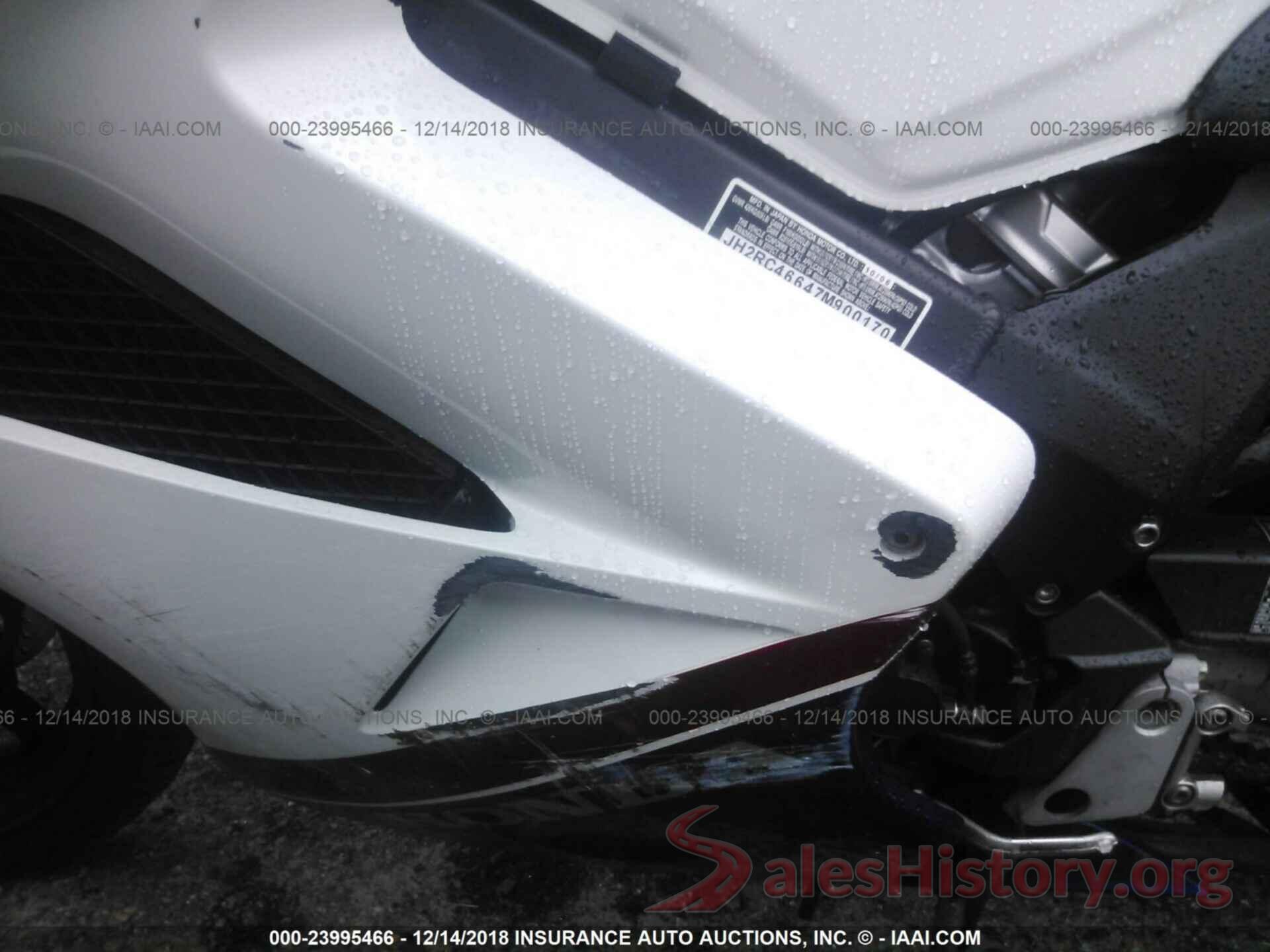 JH2RC46647M900170 2007 HONDA VFR800