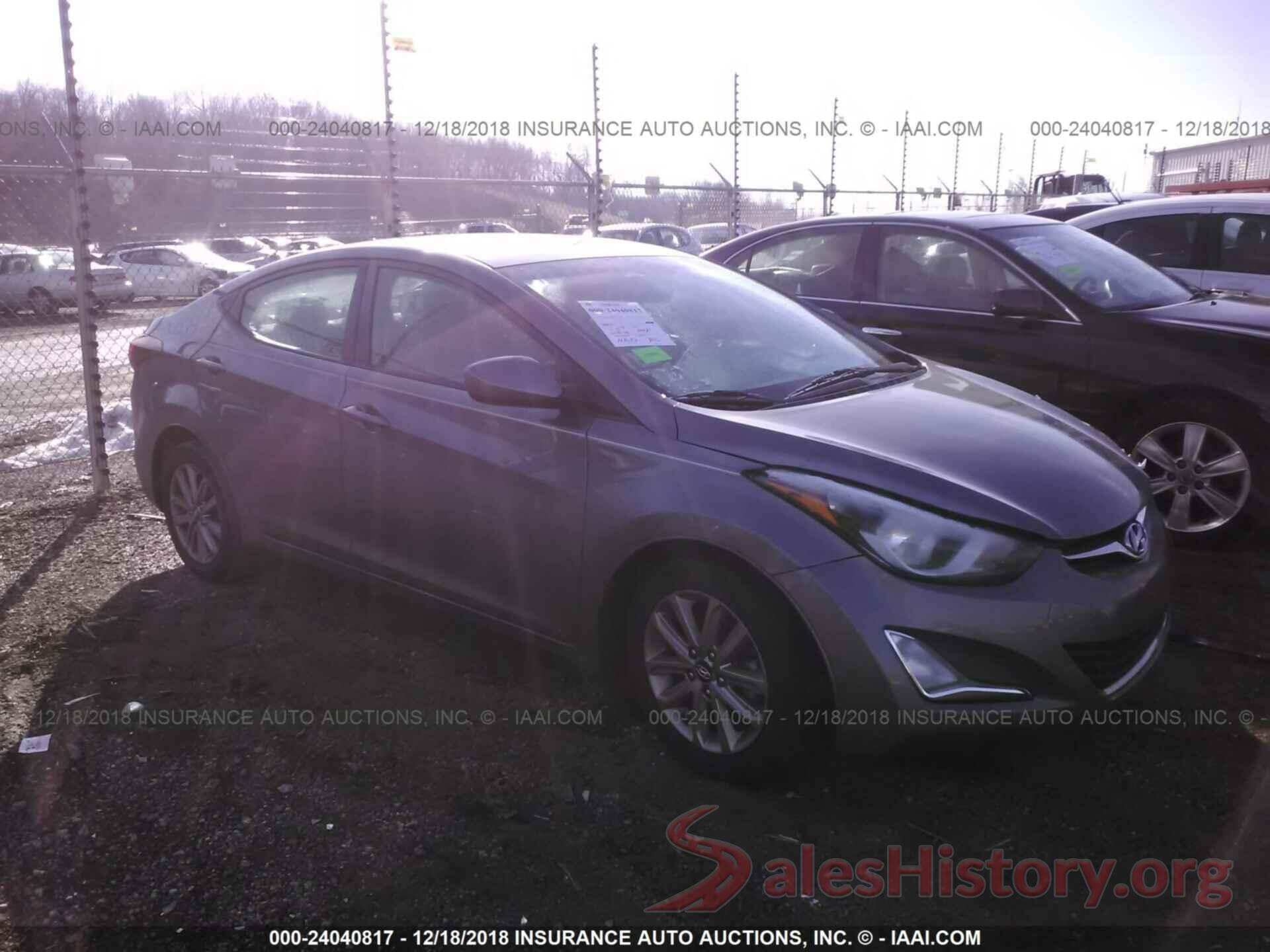 5NPDH4AE8EH476907 2014 HYUNDAI ELANTRA