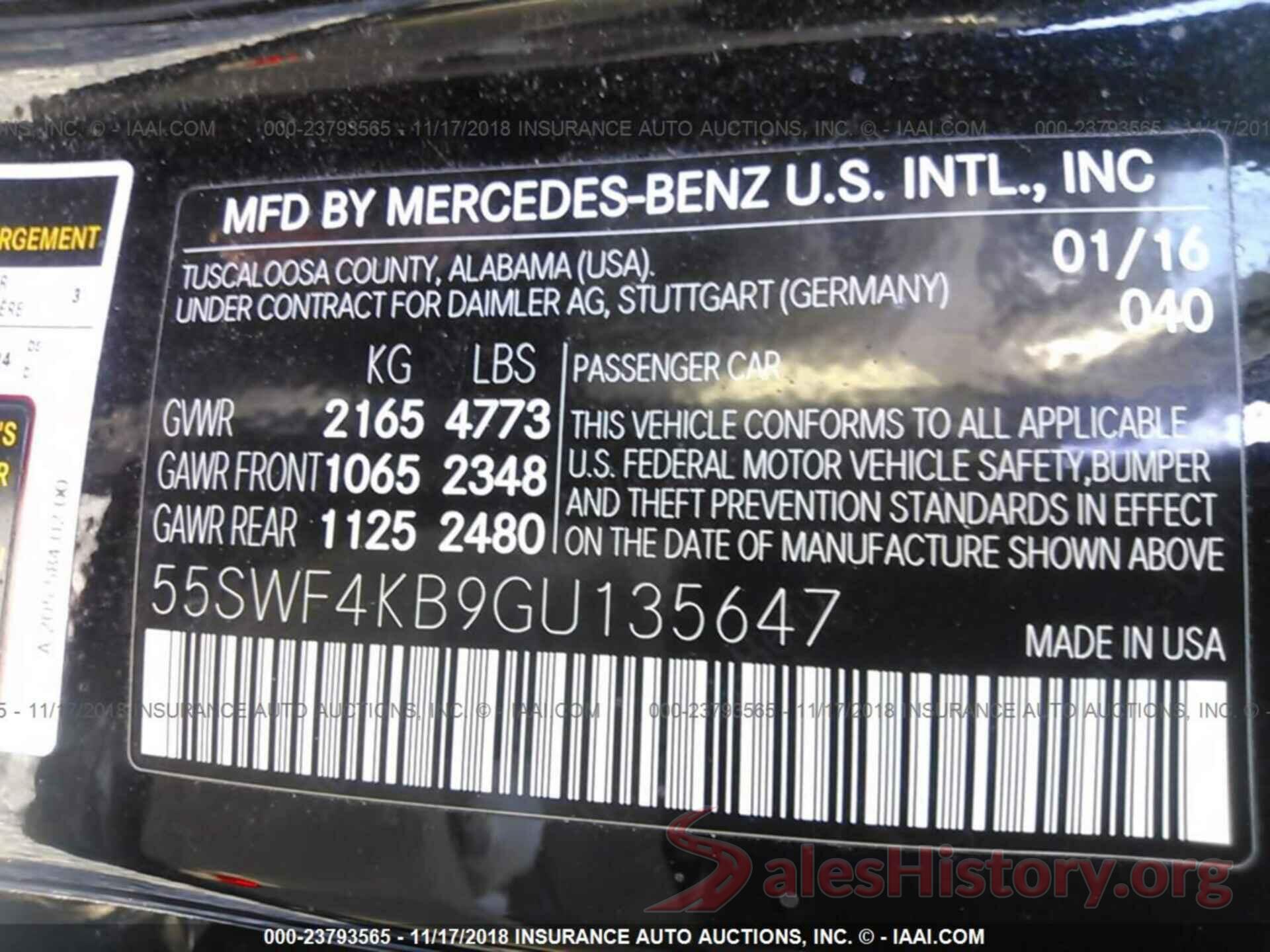 55SWF4KB9GU135647 2016 MERCEDES-BENZ C