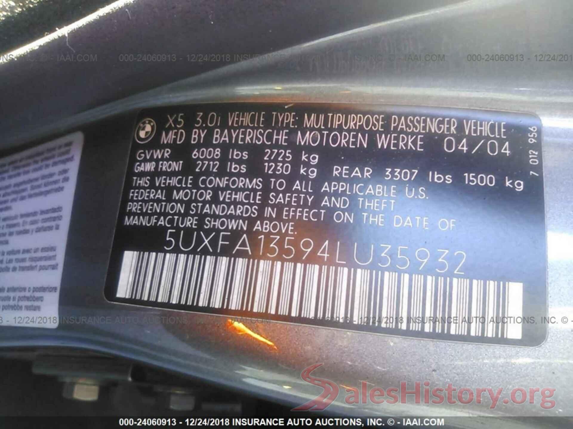 5UXFA13594LU35932 2004 BMW X5