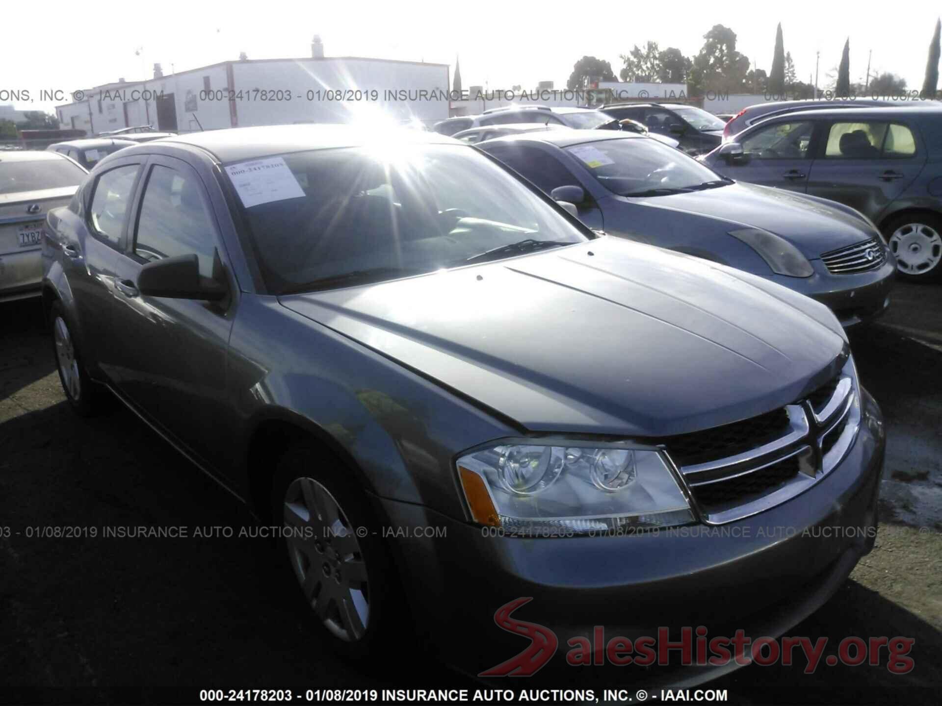 1C3CDZAB7CN219930 2012 DODGE AVENGER