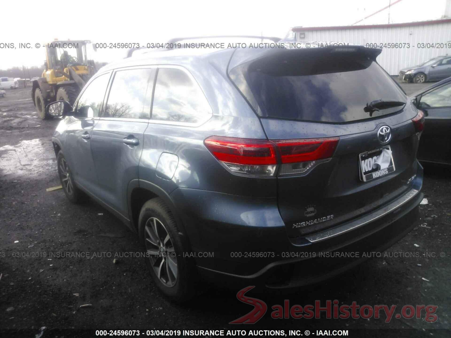 5TDJZRFH6KS945823 2019 TOYOTA HIGHLANDER