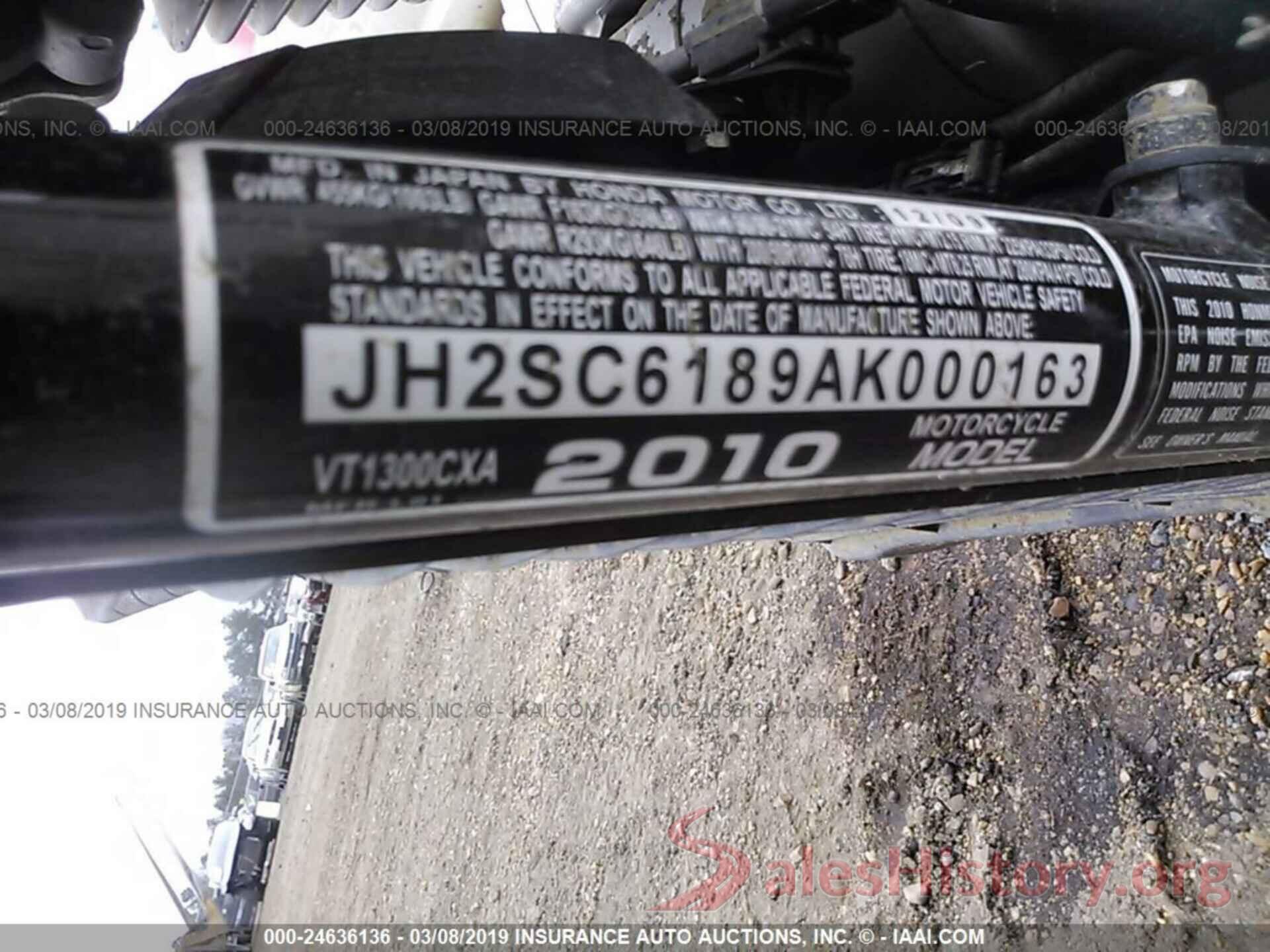 JH2SC6189AK000163 2010 HONDA VT1300