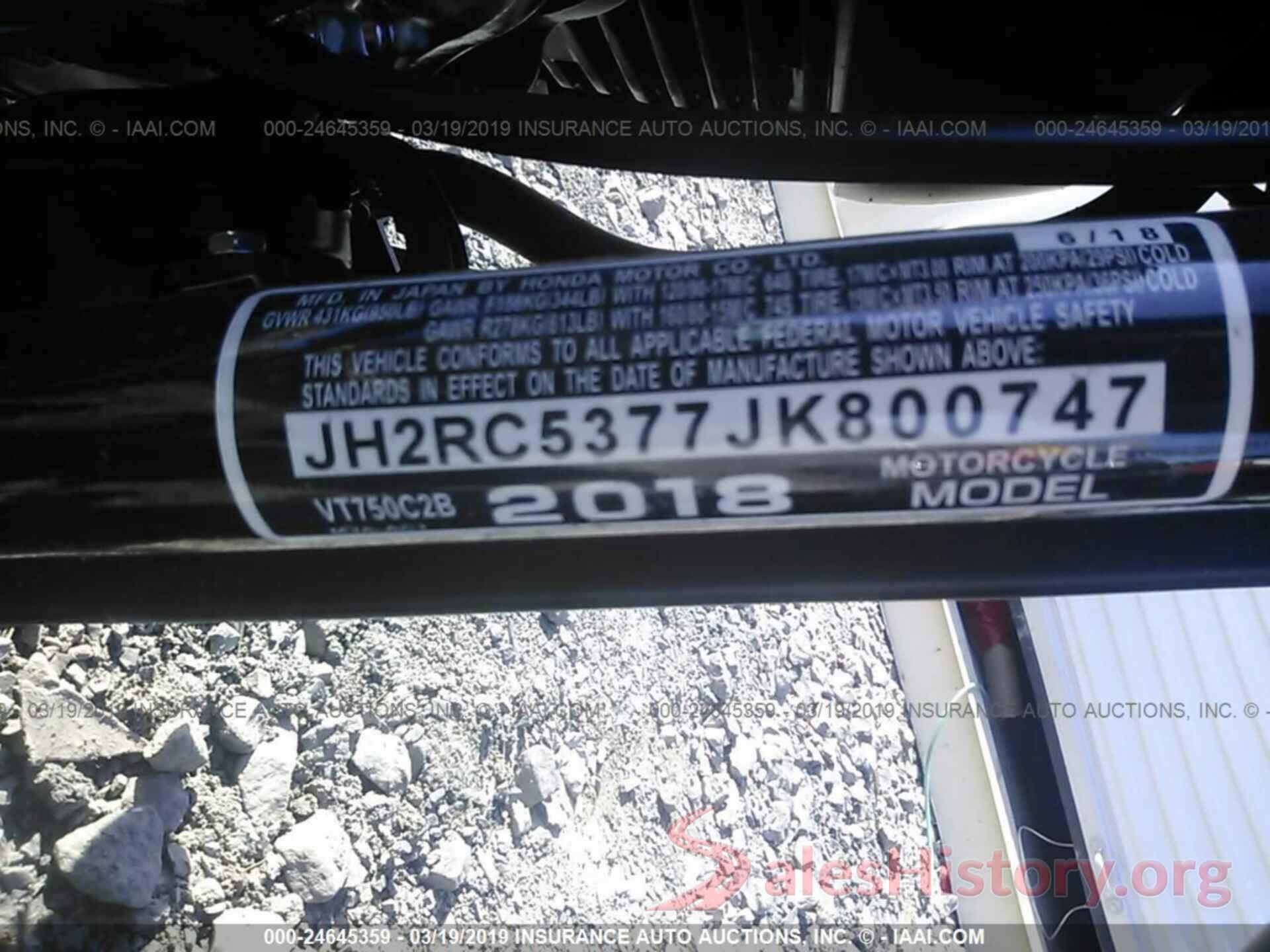 JH2RC5377JK800747 2018 HONDA VT750