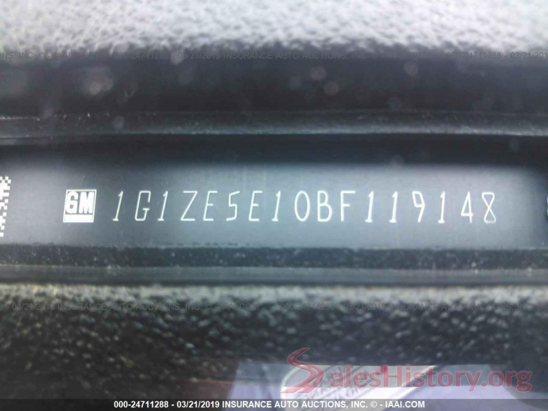 1G1ZE5E10BF119148 2011 CHEVROLET MALIBU