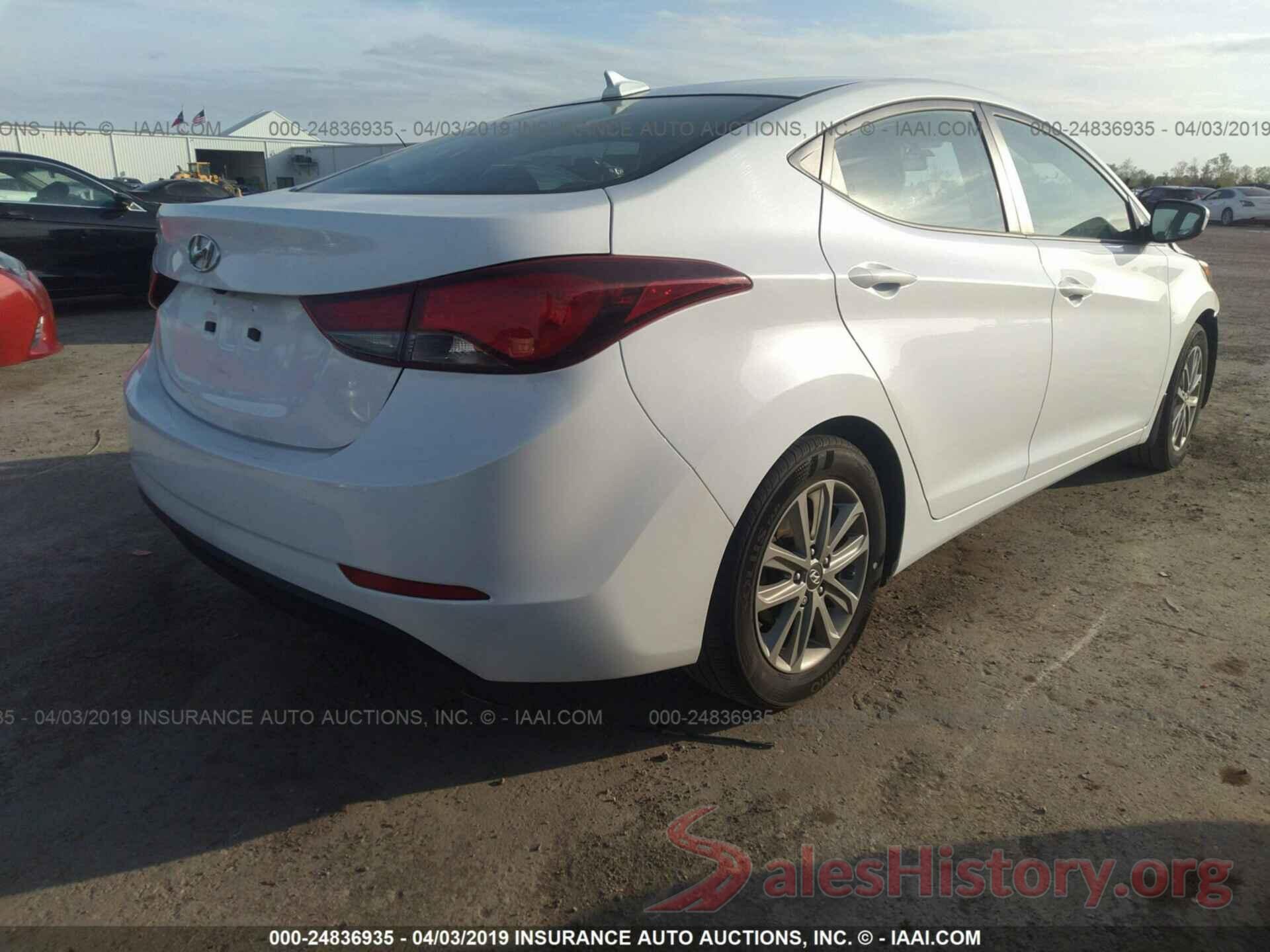 5NPDH4AE0GH654618 2016 HYUNDAI ELANTRA