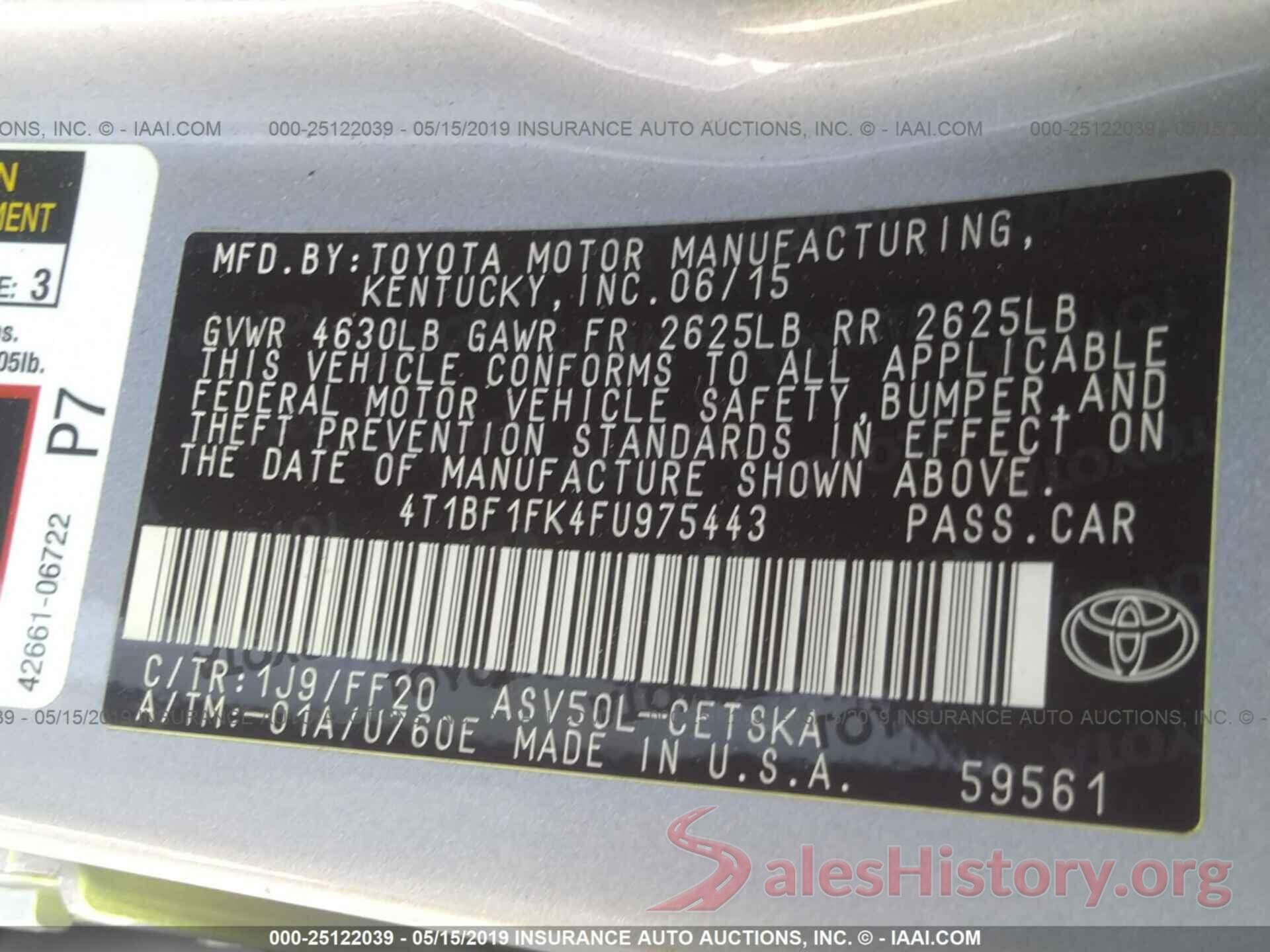 4T1BF1FK4FU975443 2015 TOYOTA CAMRY