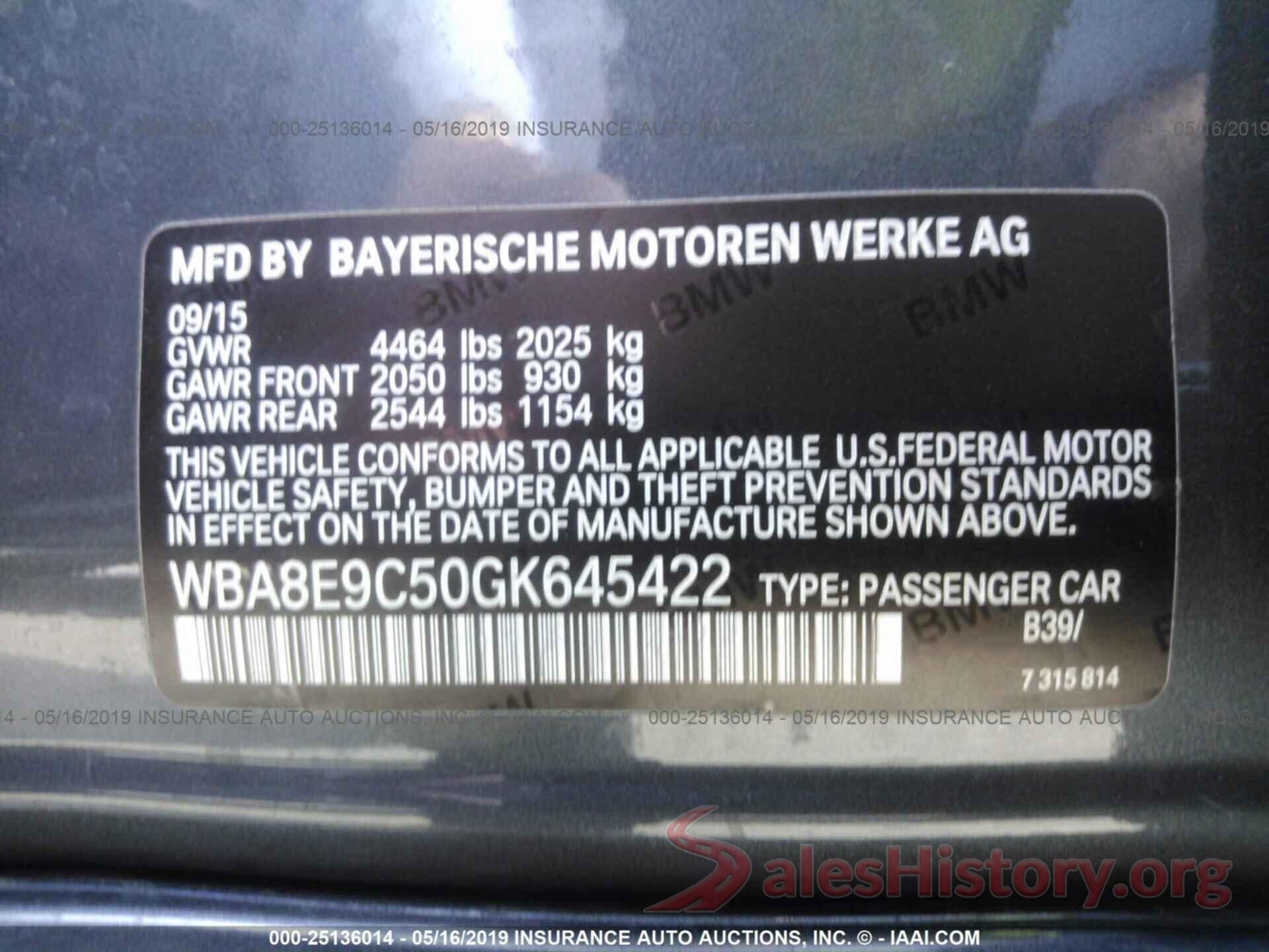 WBA8E9C50GK645422 2016 BMW 328