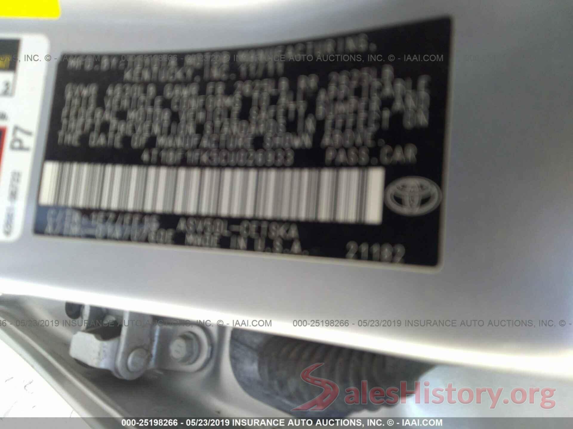 4T1BF1FK5CU026933 2012 TOYOTA CAMRY