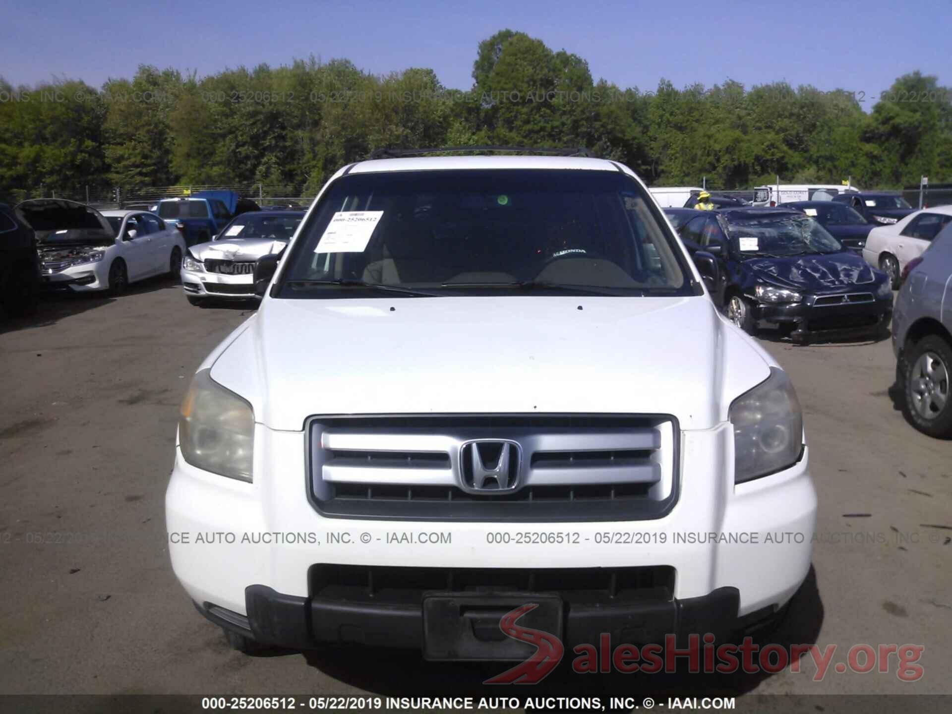 2HKYF18167H537831 2007 HONDA PILOT